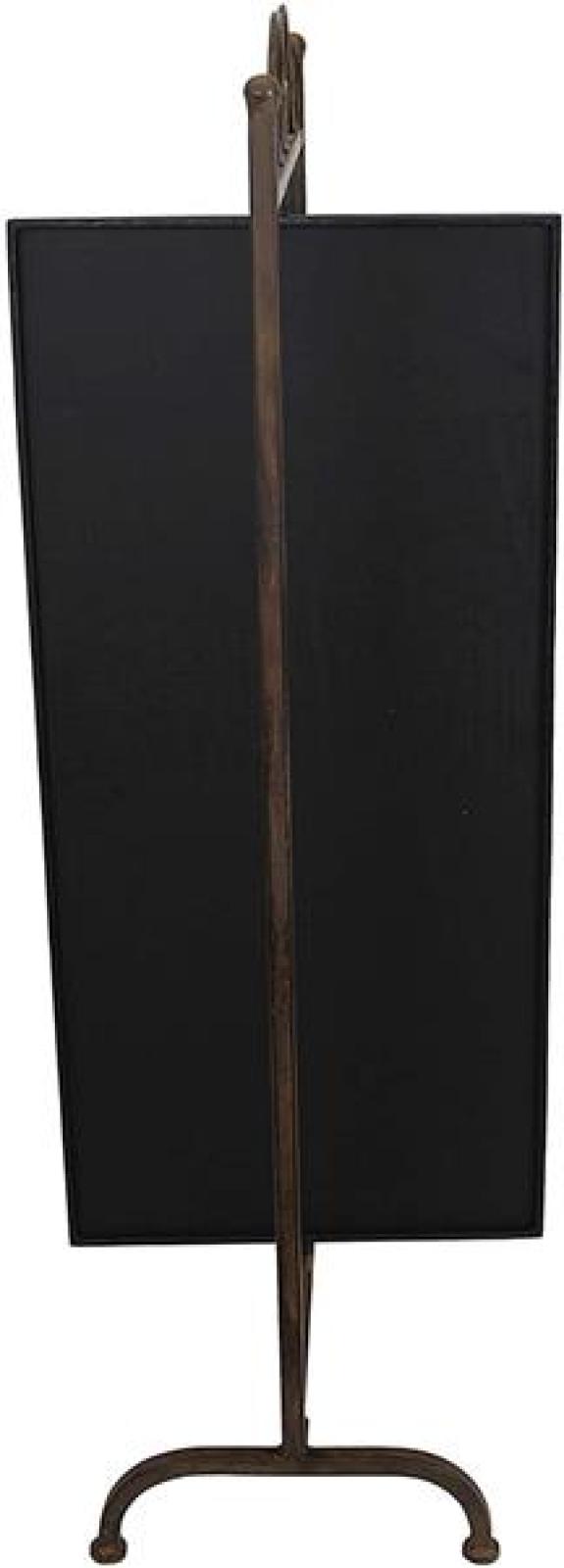 Tafel "Arabeske" aus Metall, Antik braun, Kreidetafel, Kundenstopper
