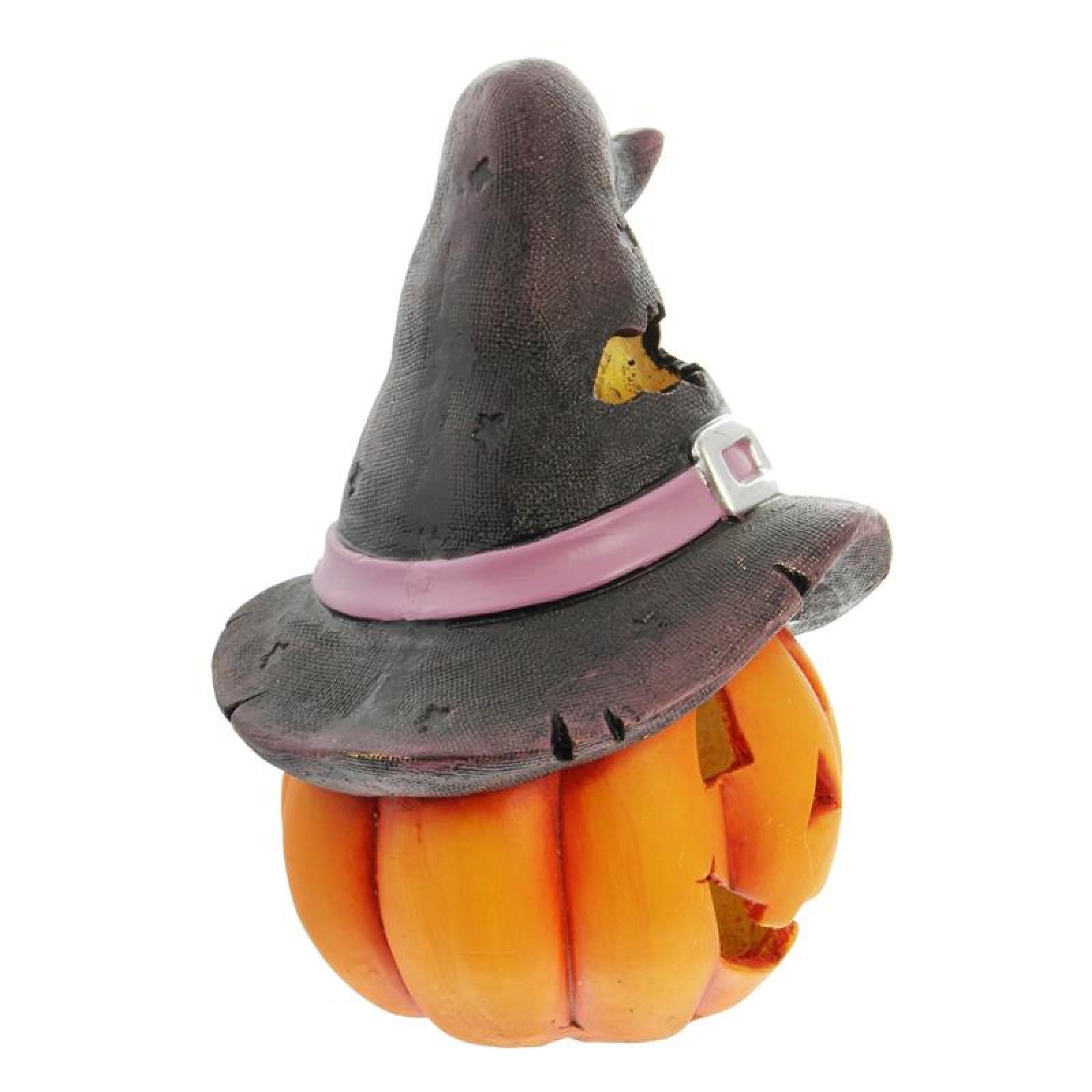 Halloween Windlicht "Hexenhut" für Innen + Außen, Deko Kürbis, Kerzenhalter, Halloweendeko
