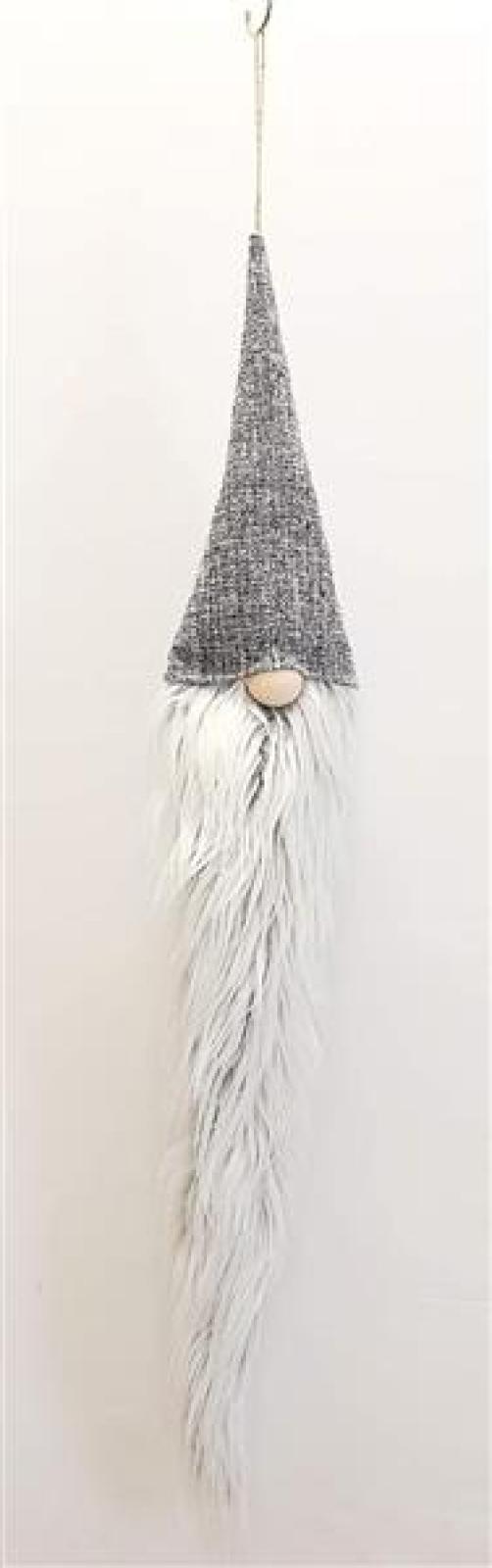 Dekohänger "Wichtel mit Zottelbart", 100 cm hoch, Türdeko, Wanddeko, Weihnachtsdeko