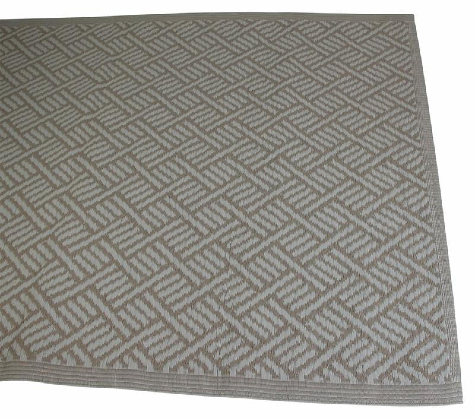 Indoor & Outdoor Teppich "Beige" aus recyceltem Polypropylen, 120x180 cm, wetterfest für Garten, Balkon & Terrasse
