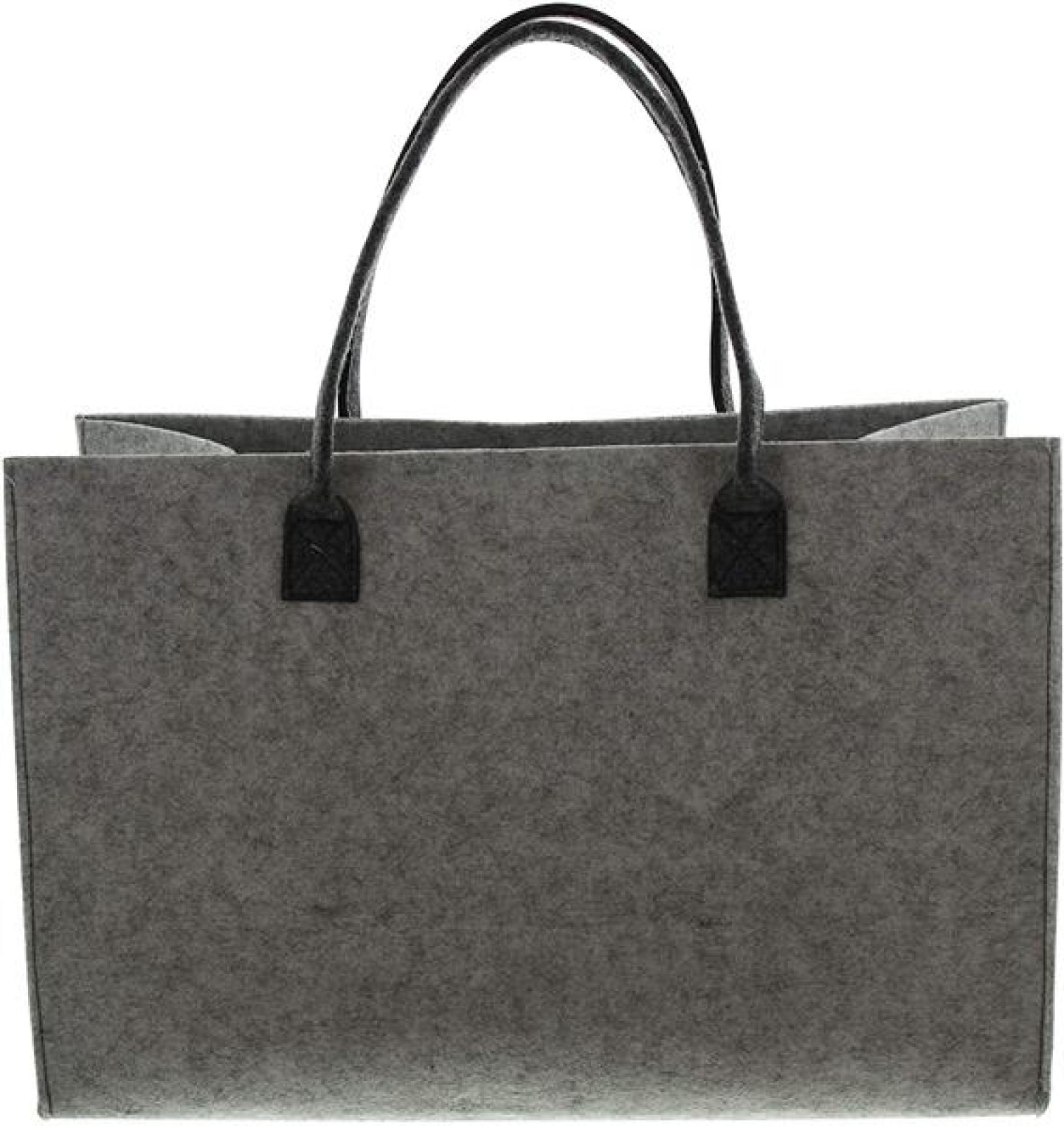 Handtasche aus Filz, grau, stehend, 45x20x30 cm, Damentasche, Shopper, Einkaufstasche