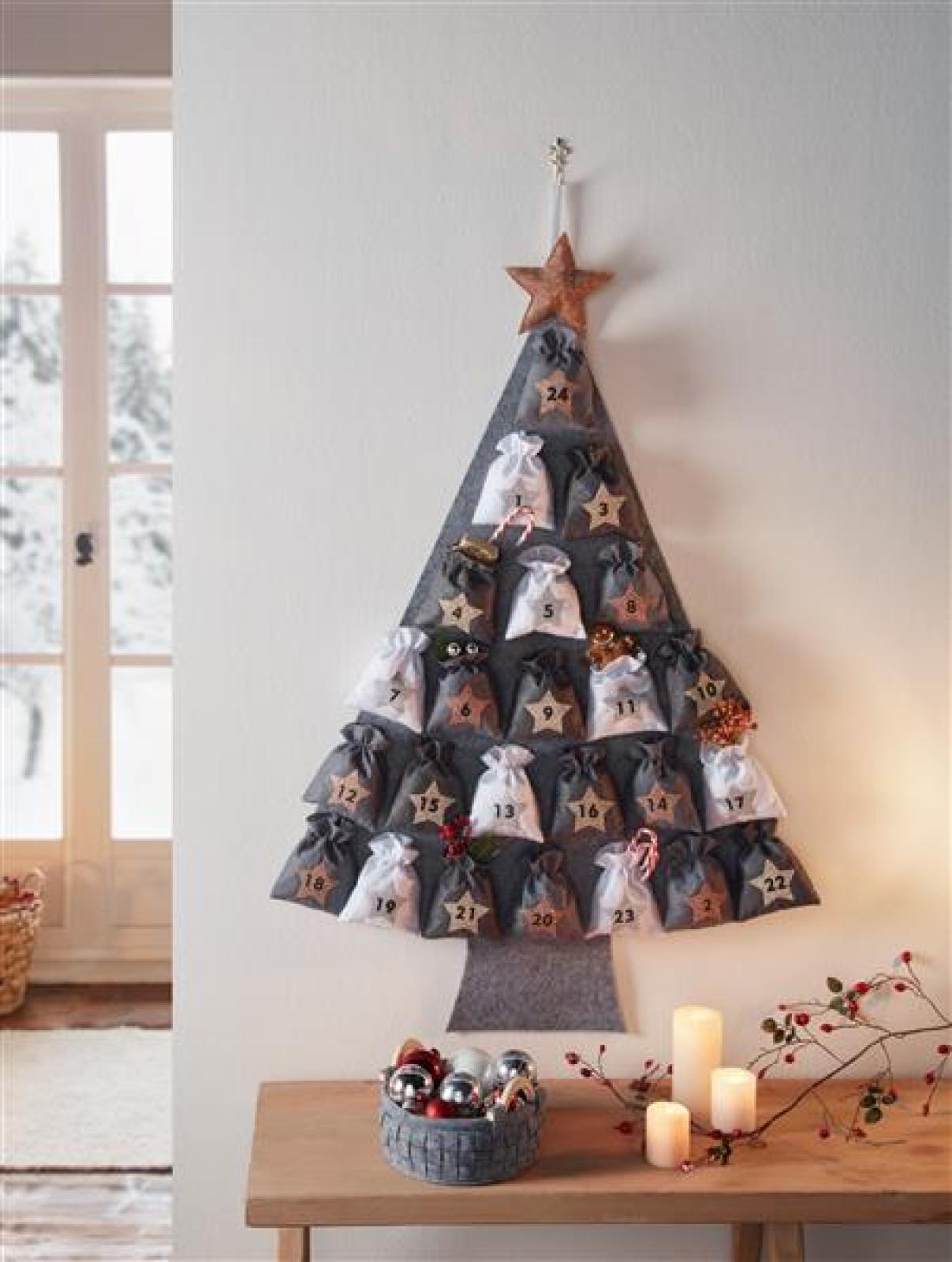 Adventskalender "Tannenbaum" aus Filz zum Befüllen, DIY Weihnachtskalender