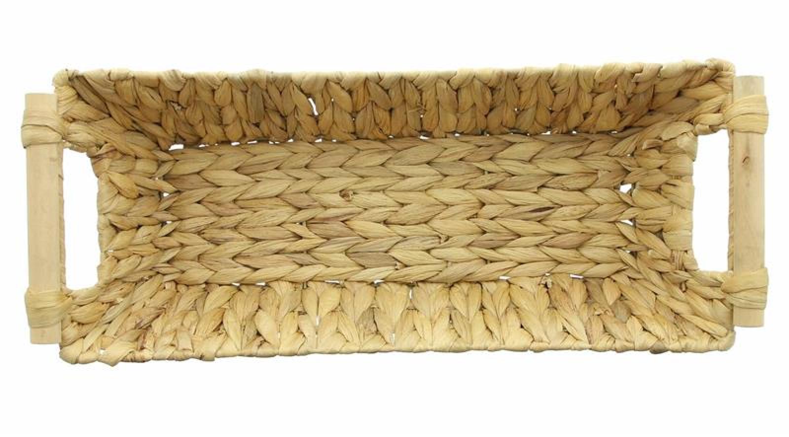große Schale aus Wasserhyazinthe, 46x19 cm, stabil geflochten, Dekoschale, Obstkorb