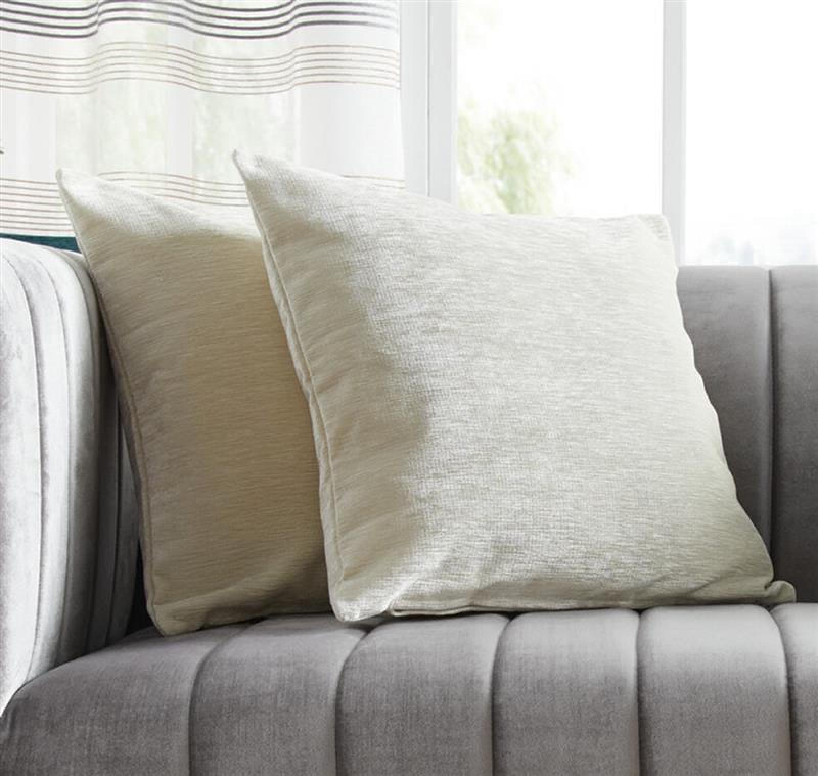 Kissenhülle 'Offwhite', 2er Set, 45x45 cm, weicher Kissenbezug für Sofa, Couch