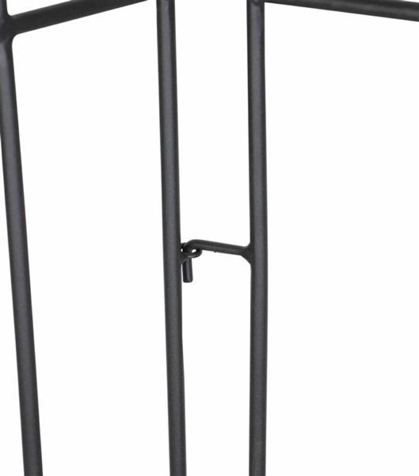 Dekozaun "Lilie" 111 cm hoch aus Metall, schwarz, Vintage Gartenzaun, Metallzaun, Steckzaun, Zierzaun, Vorgartenzaun