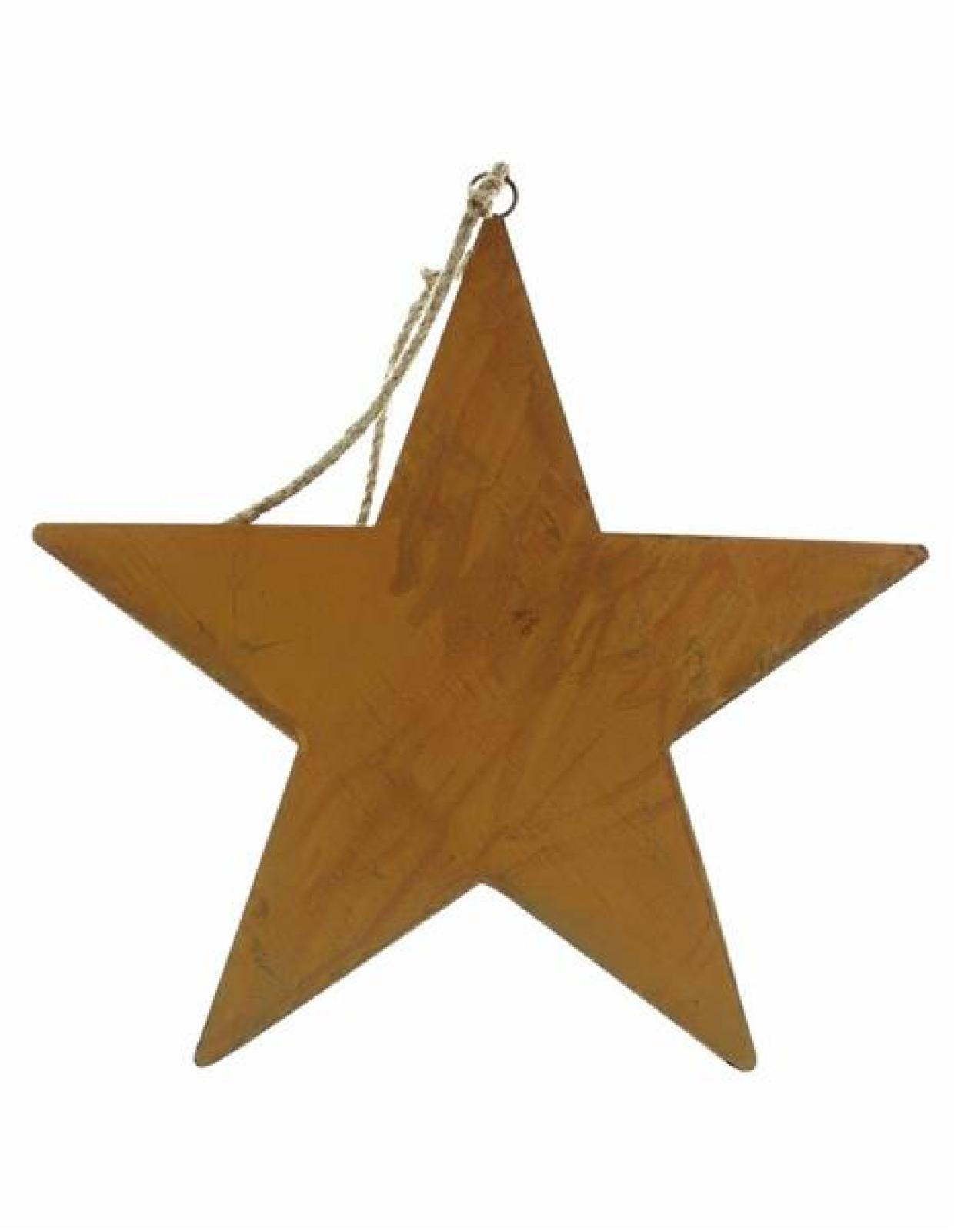 Outdoor Kerzenhalter "Stern" mit Schriftzug "Frohe Weihnachten" aus Metall mit Rost Finish, 45 cm hoch, Kerzenständer, Weihnachtsdeko, Gartendeko