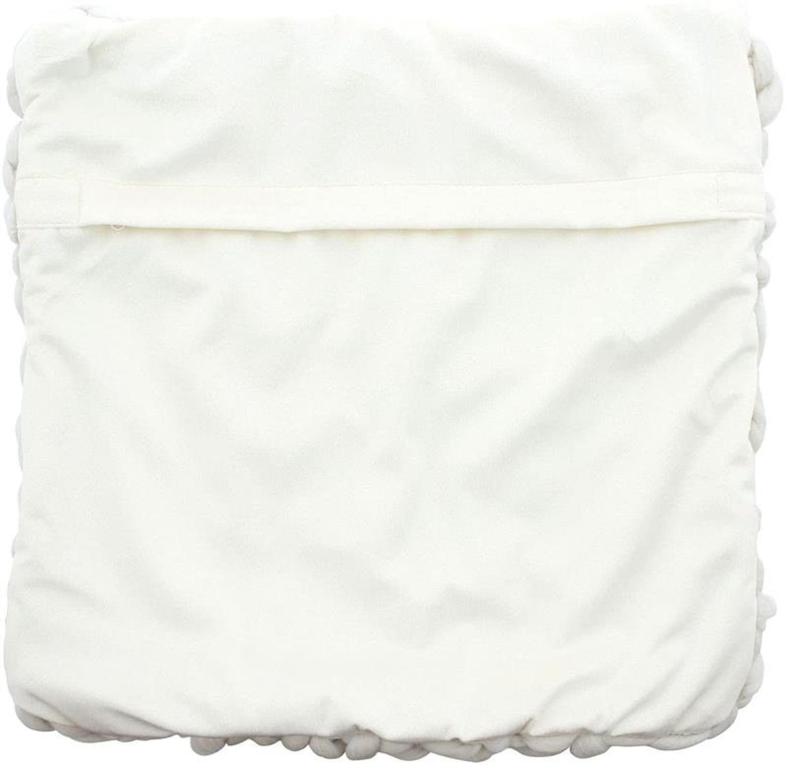 Kissenhülle "Grobstrick" beige, 40x40 cm, Rückseite in Samt Optik, Kissenbezug, Zierkissenbezug
