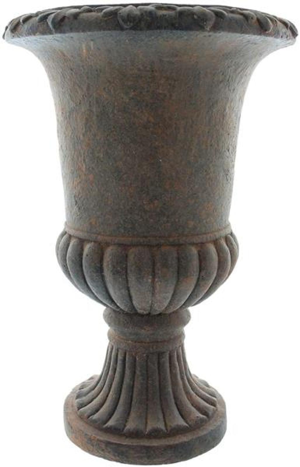 Pflanzer "Amphore" in Stein Optik, 50 cm hoch, antik braun, Pflanztopf, Blumentopf, Pflanzgefäß, Gartendeko für Draußen