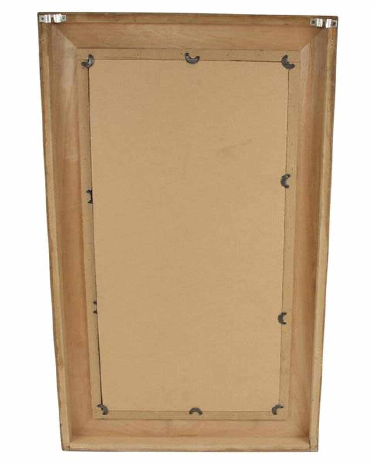 Spiegel "Wood" 50x70 cm groß aus Holz im Industrial Look, Massivholz Rahmen, Wandspiegel für Wohnzimmer