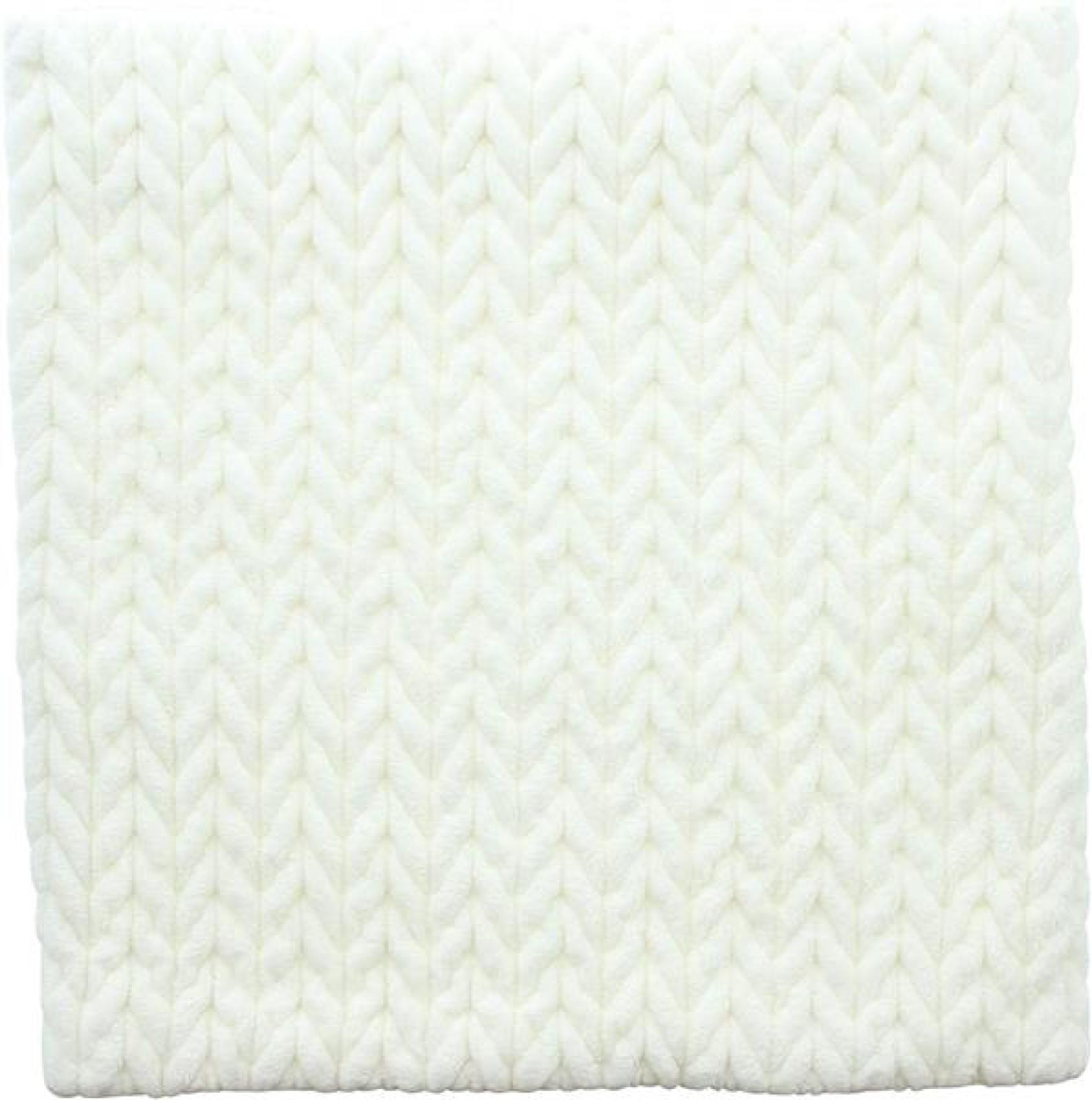 Kissenhülle "Zopfmuster" in creme, 45x45 cm, samtig weich, Kissenbezug mit Strickmuster, Zierkissenbezug