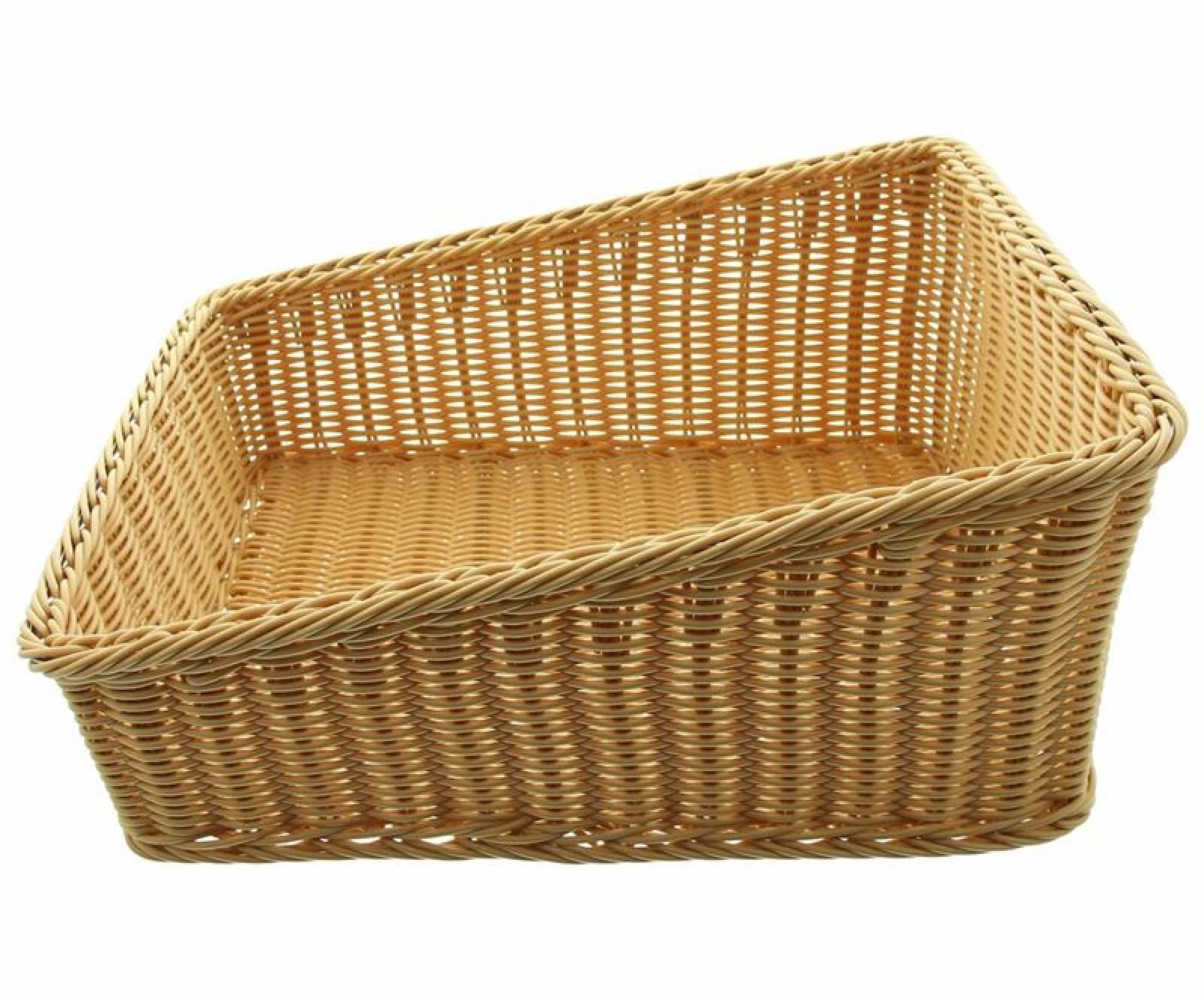 Auslagekorb aus Poly-Rattan, 40x50 cm, Regalkorb, Brotkorb