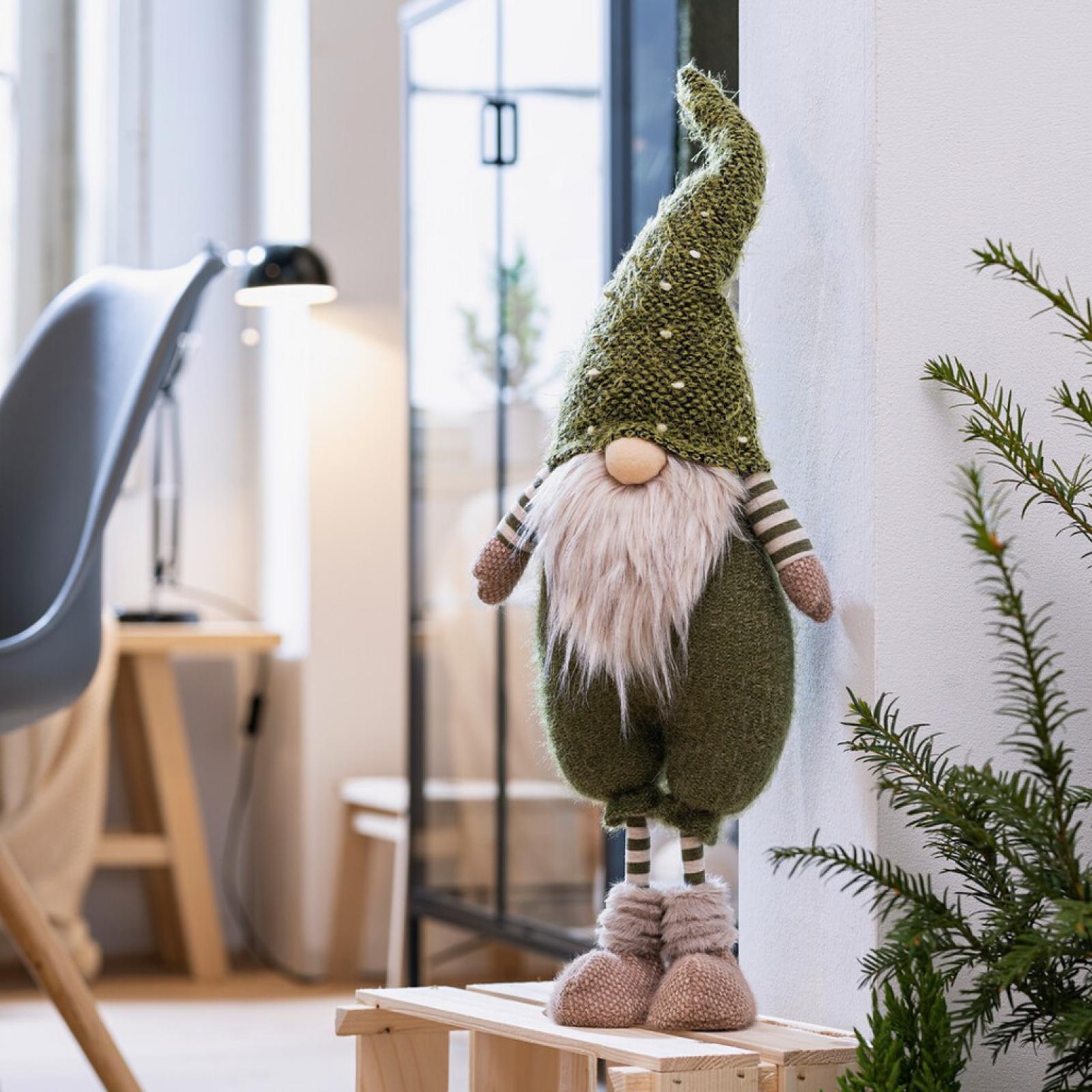 Wichtel "Nils" in grün, 62 cm hoch, Dekowichtel, Dekofigur