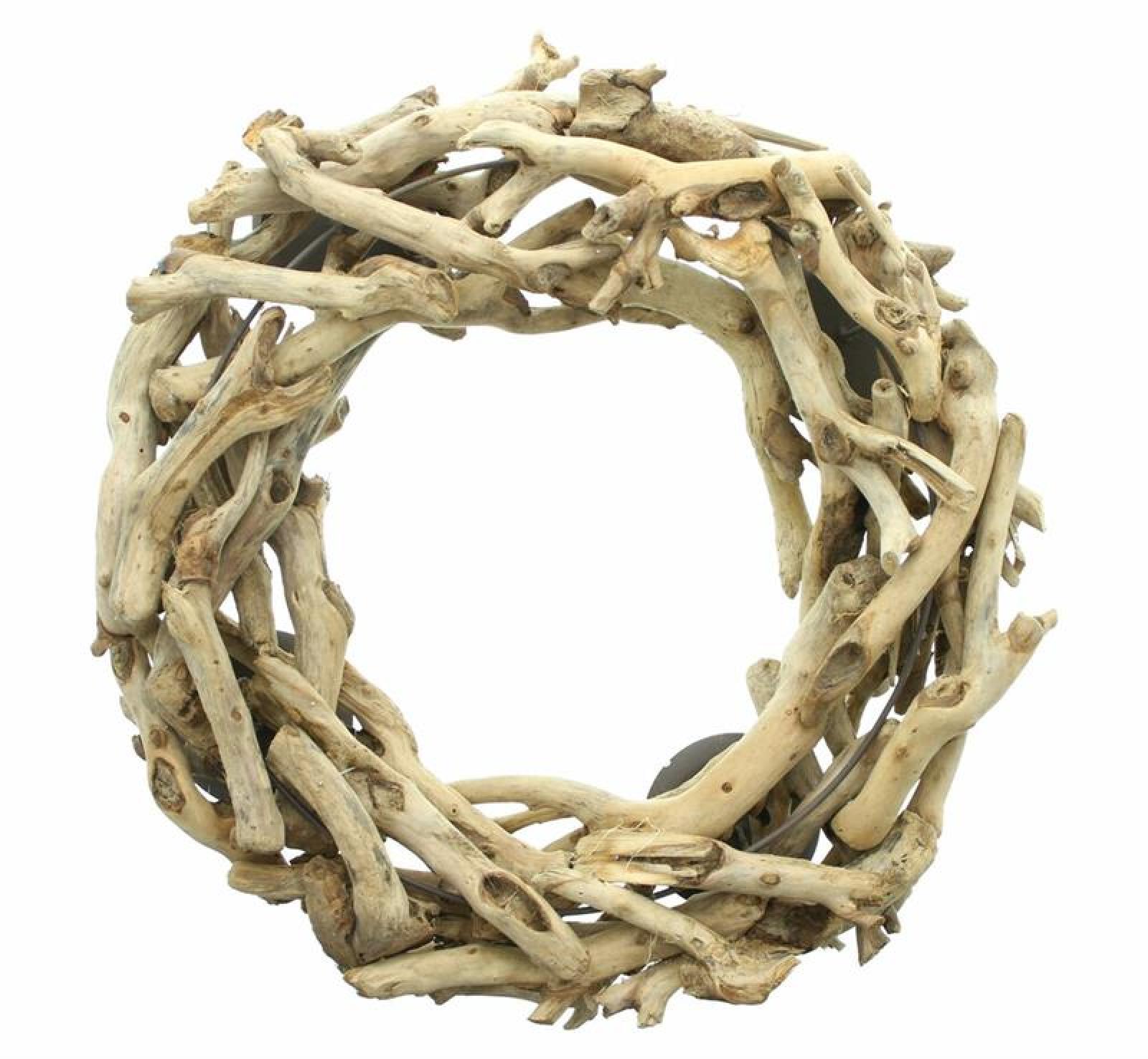 Adventskranz aus Treibholz Ø 40 cm, Tischkranz, Kerzenhalter
