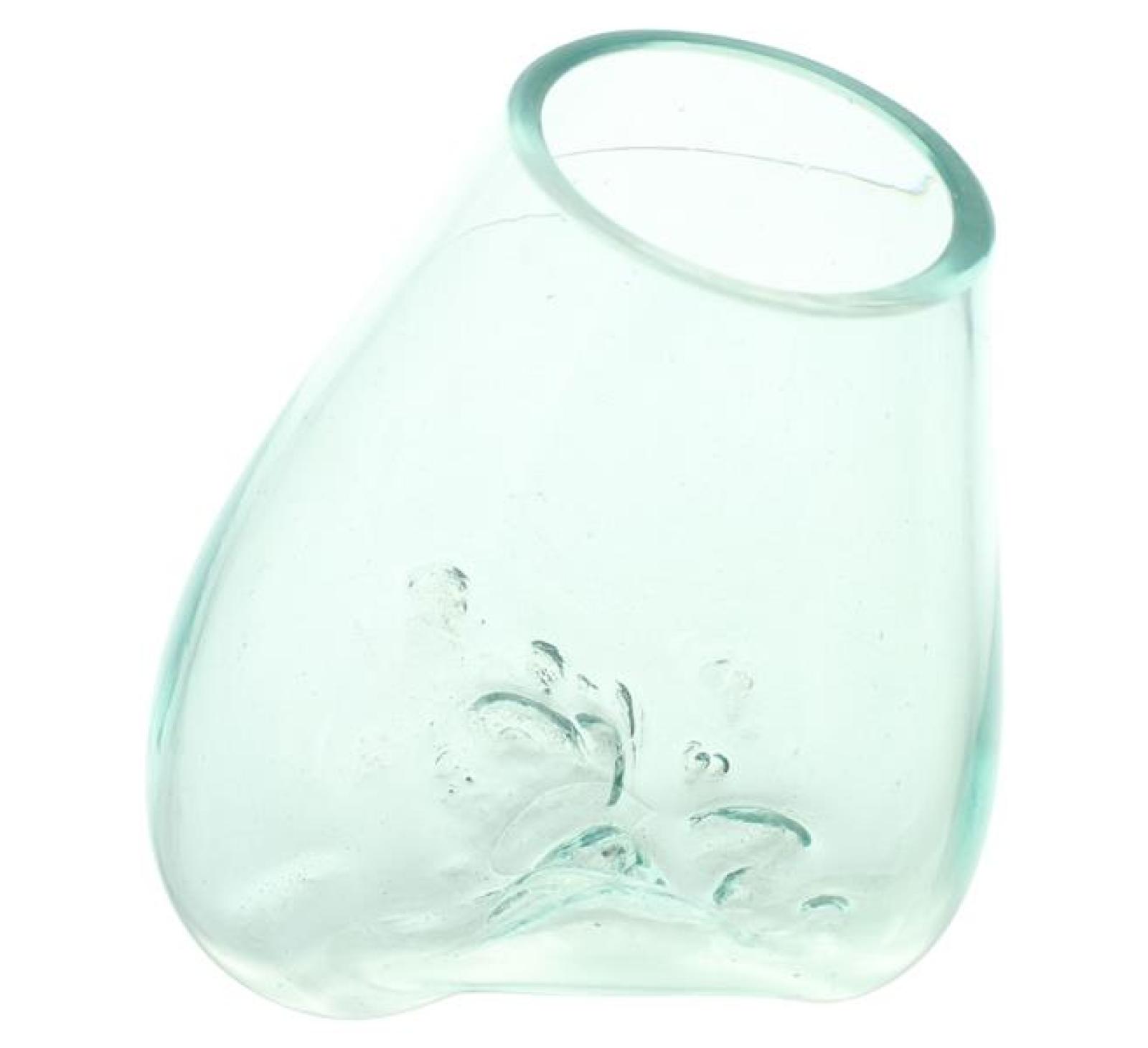aussergewöhnliche Vase aus Wurzelholz & Glas, Einzelstück, Dekoglas, Blumenvase, Dekoobjekt