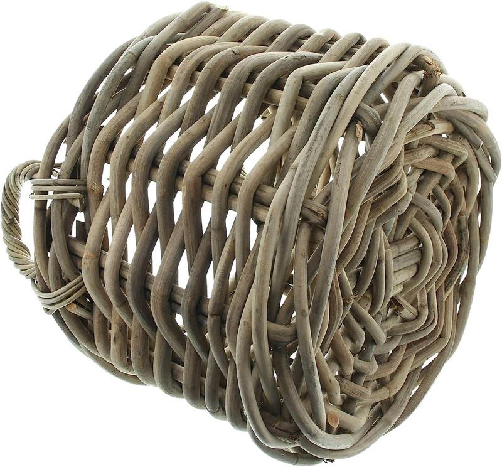 großer Rattankorb "Rustikal" Ø 50 cm, Rattan Aufbewahrungskorb, Brennholzkorb, Spielzeugkorb, Übertopf