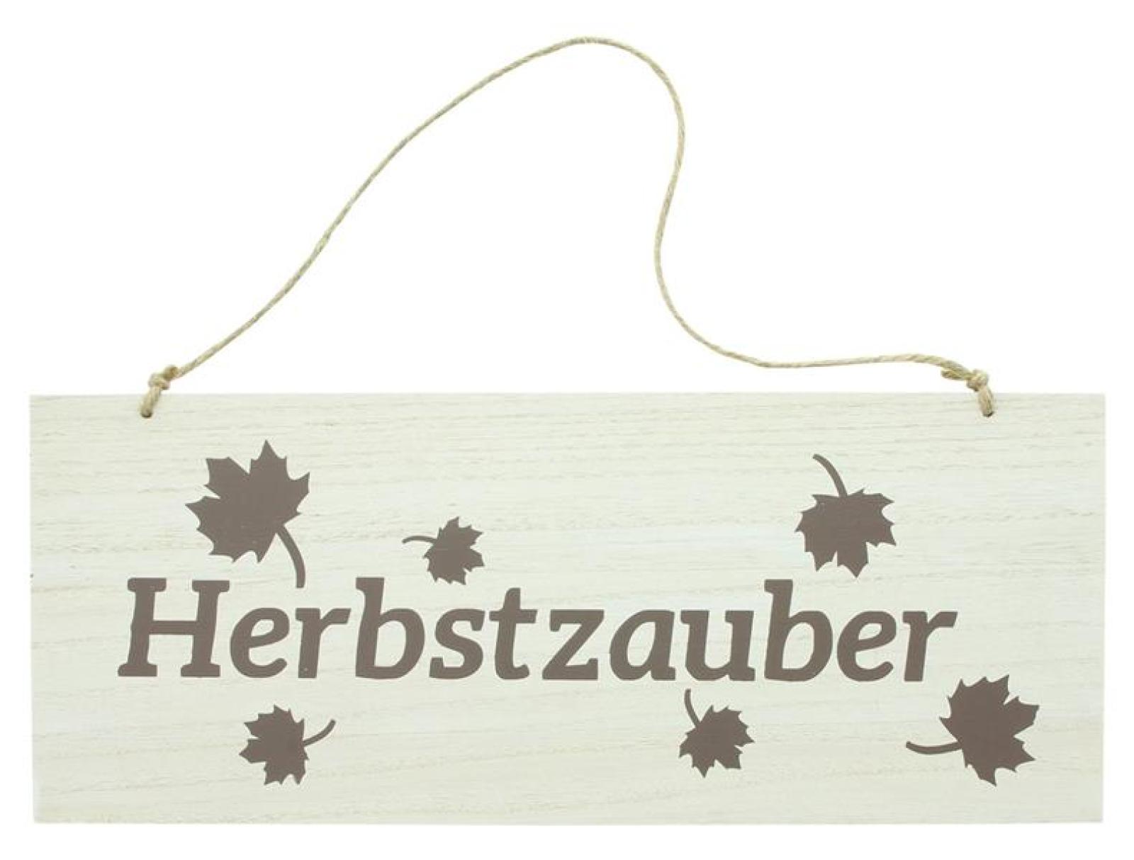 Schild "Herbstzauber" aus MDF, 50x20 cm, Dekoschild, Wandschild, Fensterdeko, Türschild