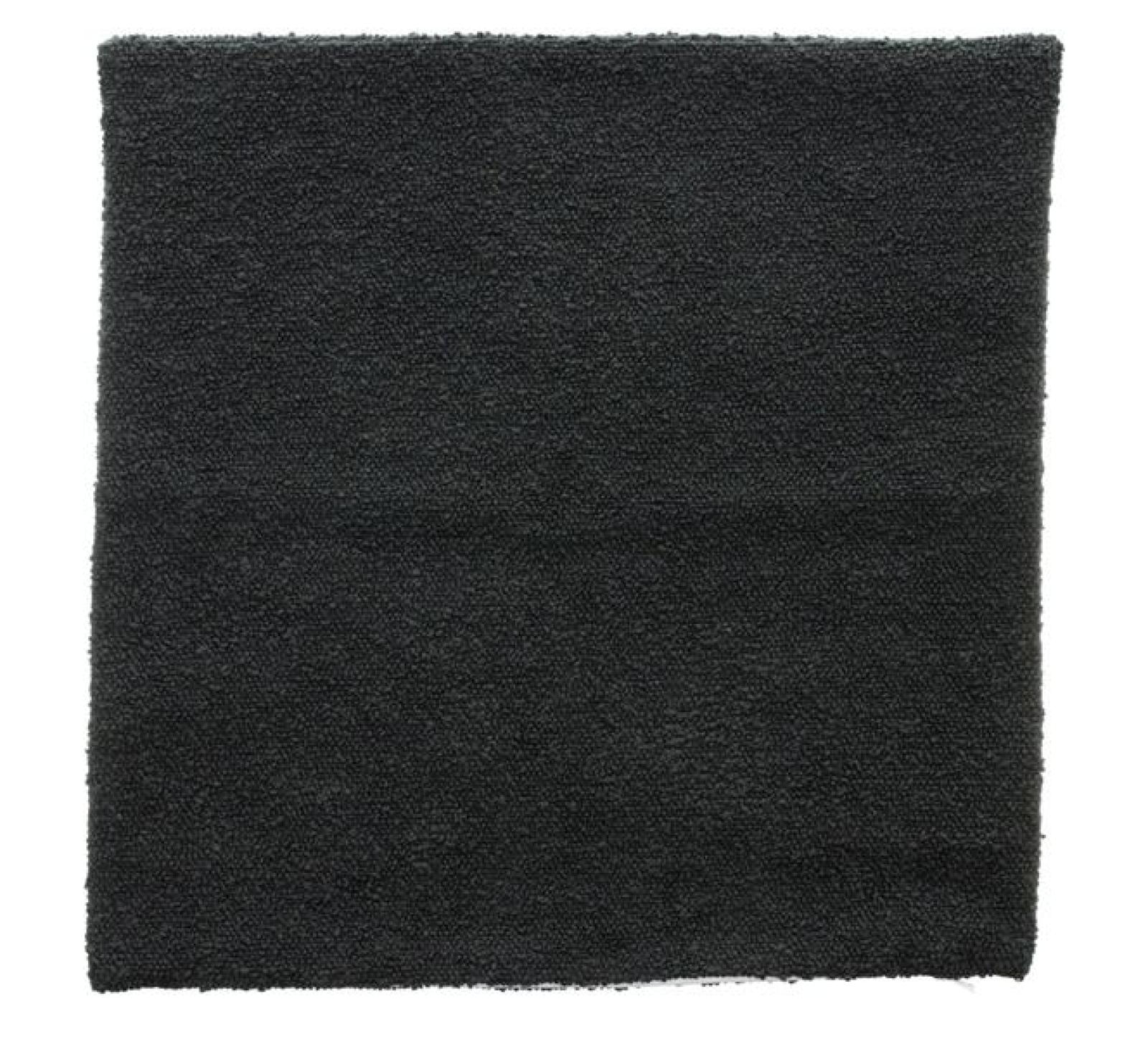 Kissenhülle "Black" in schwarz, 43x43 cm, Schlingflor, Kissenbezug im Used Look, Zierkissenbezug mit eingearbeitetem Reißverschluss