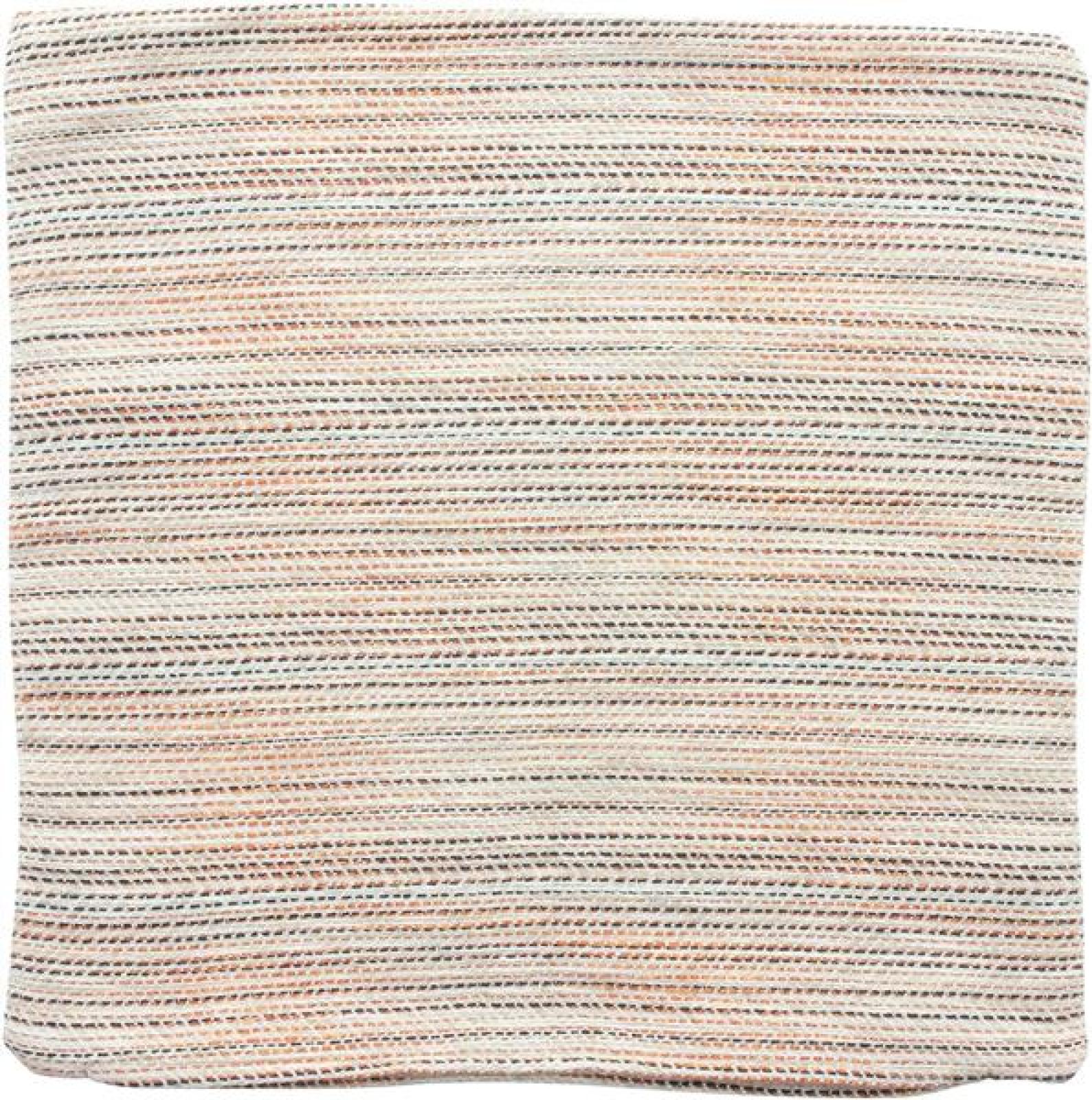 Kissenhülle "Streifen" beige, orange / schwarz gestreift, 45x45 cm, Kissenbezug, Zierkissenbezug mit eingearbeitetem Reißverschluss