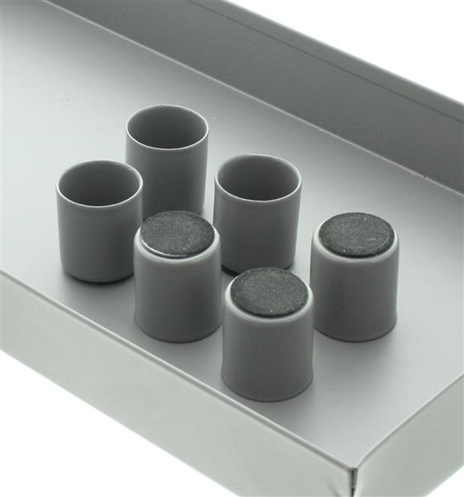 Kerzentablett "Grey" aus Metall + 6 magnetische Kerzenhalter für Stabkerzen & Tafelkerzen, Kerzenboard, Lichterboard