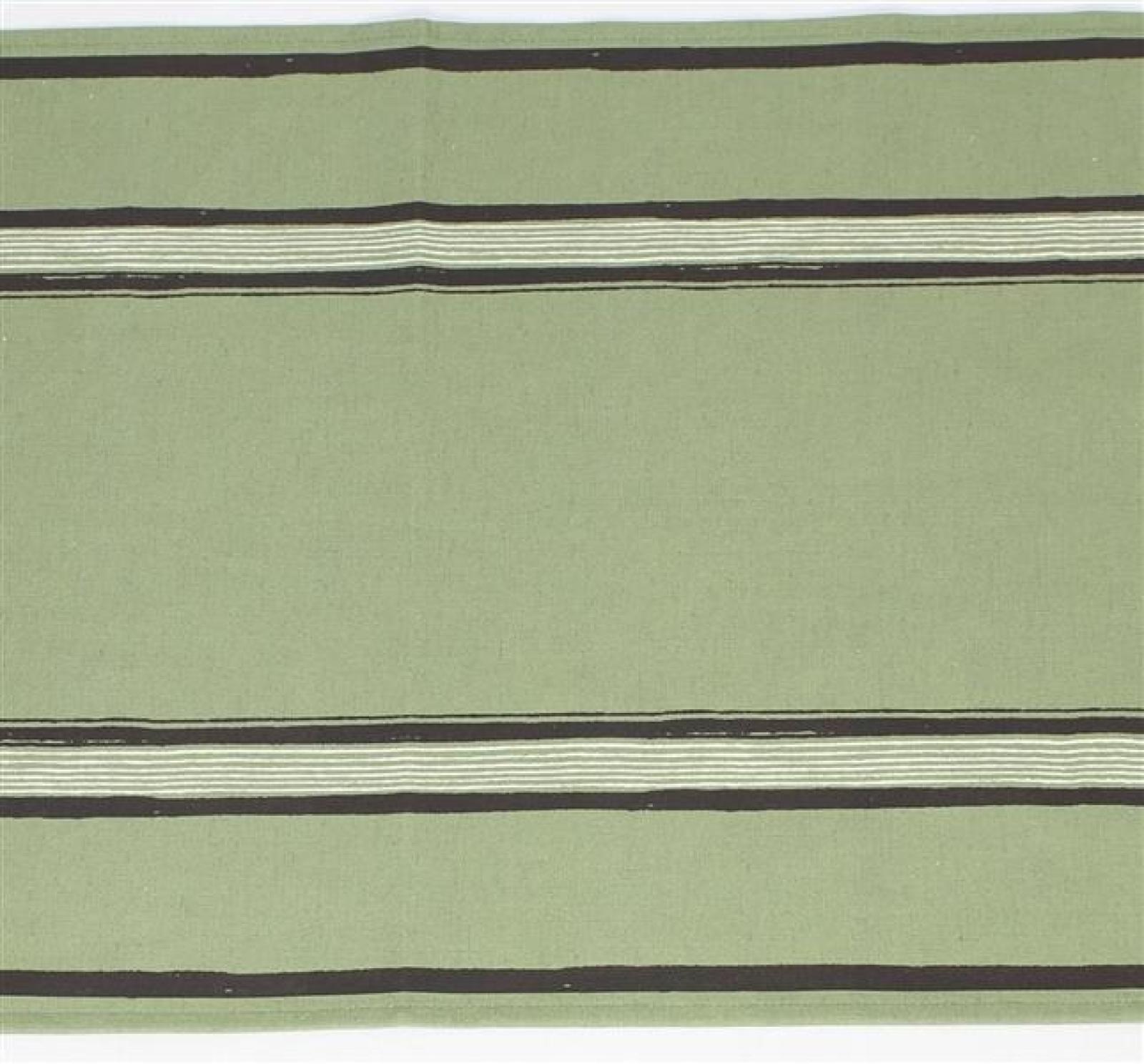 Tischläufer "Salvia verde" aus Baumwolle, 40x140 cm, grün, Tischband, Mitteldecke