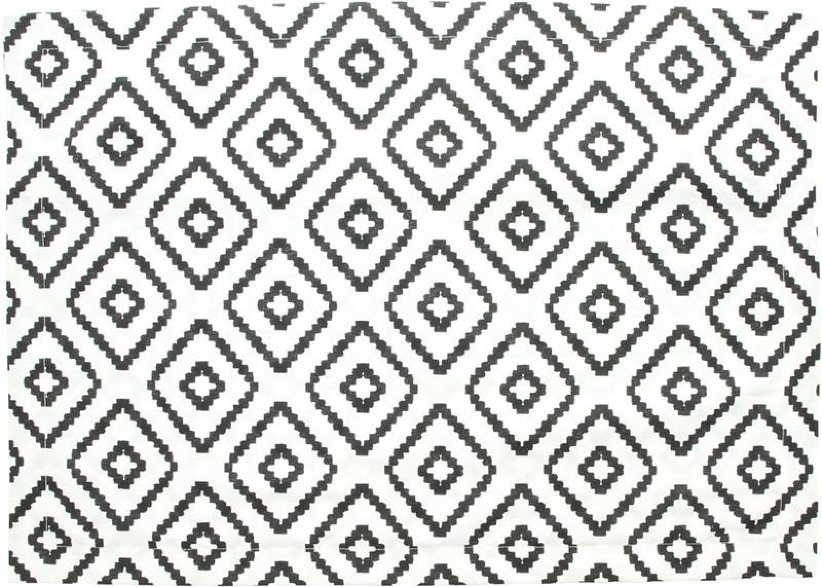 Outdoor Kissenhülle "White & Black" in weiß & schwarz, 60x40 cm, Stehsaum, Kissenbezug wasserabweisend, Zierkissenbezug für Balkon & Garten