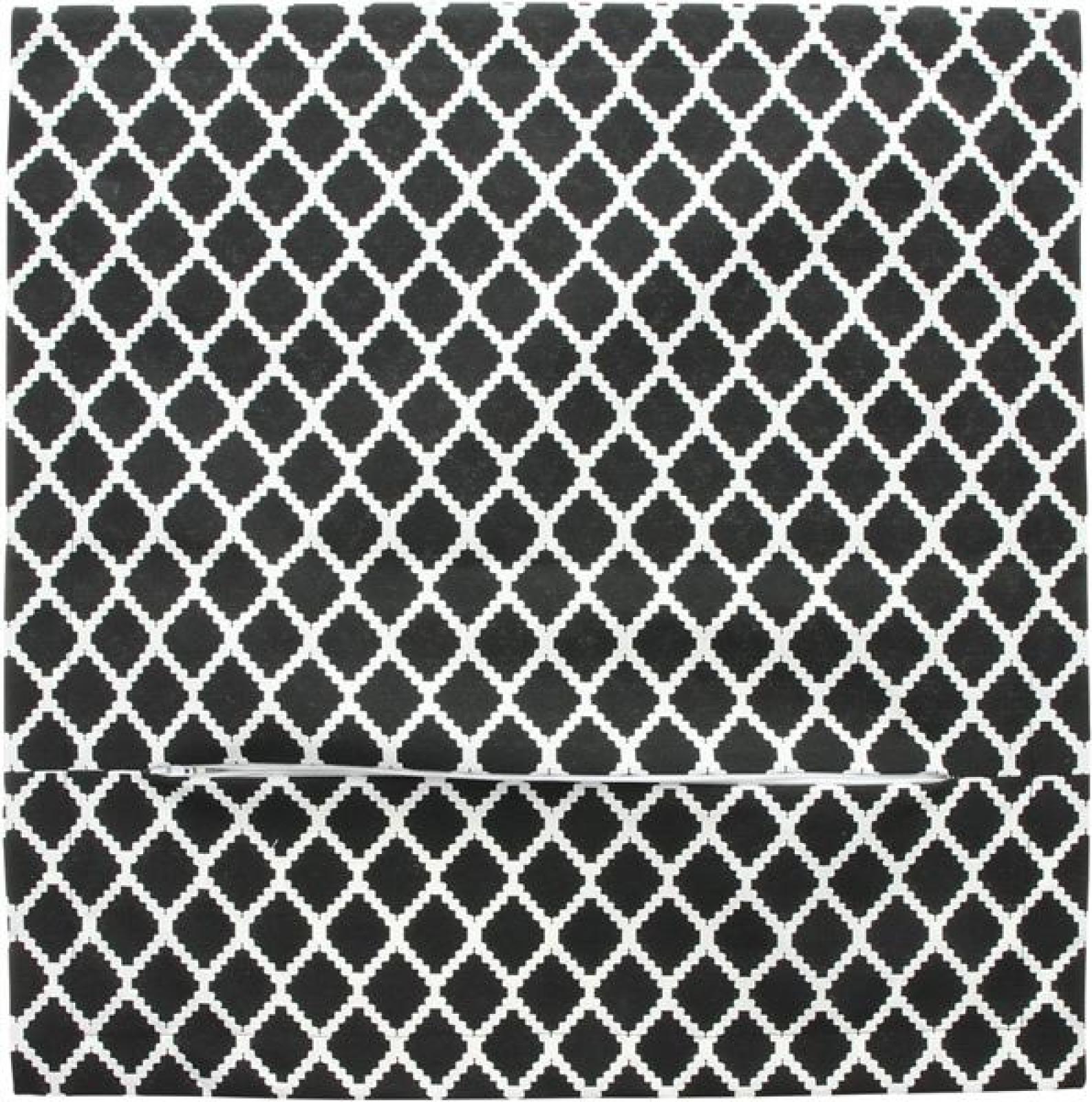 Outdoor Kissenhülle "Black & White" in schwarz & weiß, 45x45 cm, Stehsaum, Kissenbezug wasserabweisend, Zierkissenbezug für Balkon & Garten
