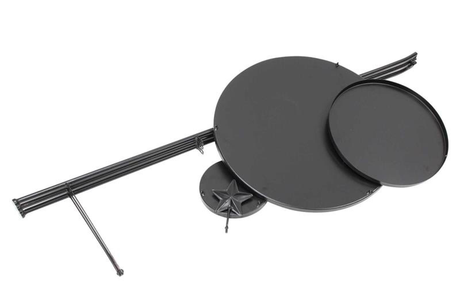 XXL Etagere "Klassik" aus Metall, 128 cm hoch, matt schwarz, 3-stöckig, Tortenständer, Obstetagere, Regal