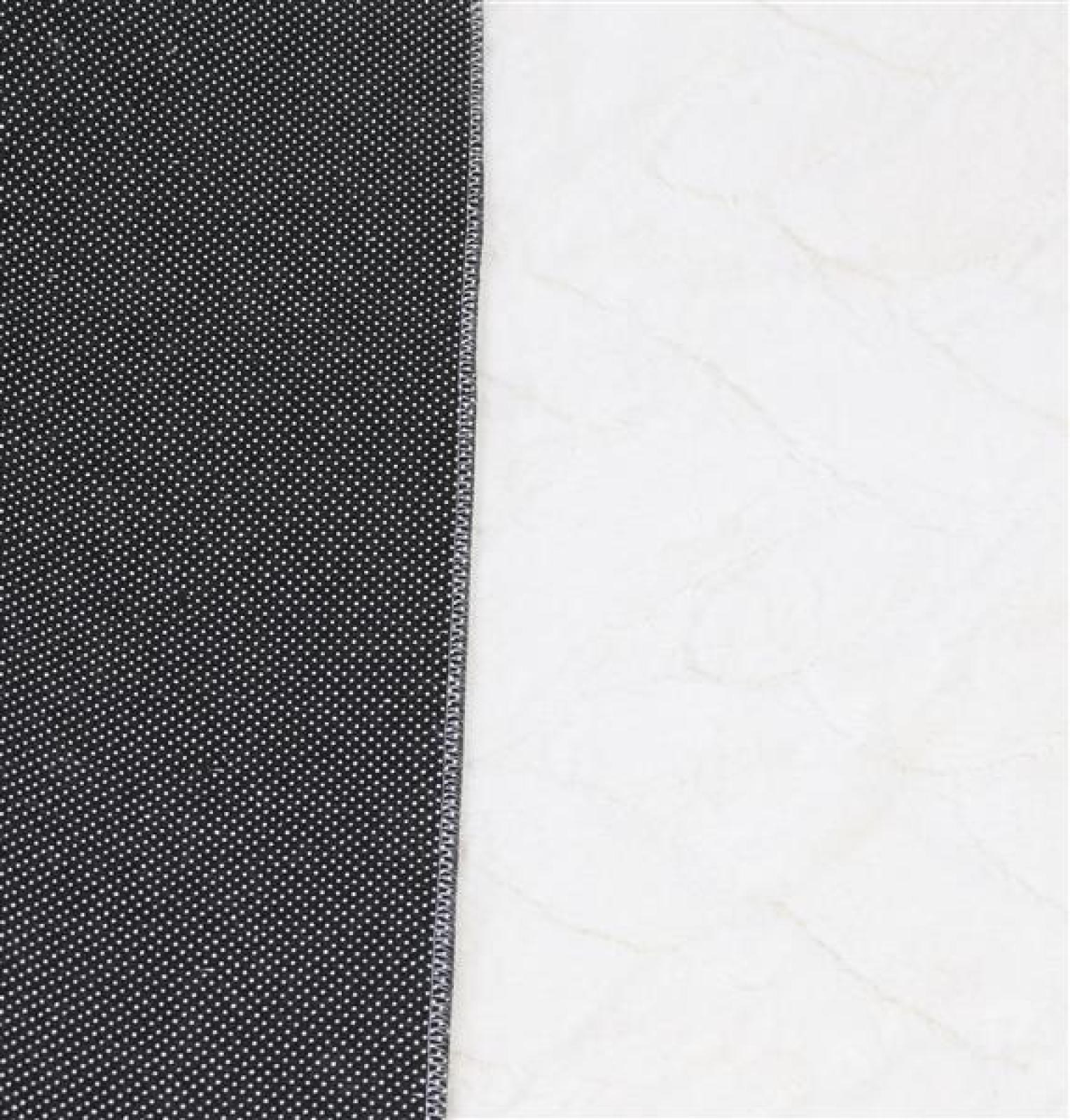 Bodenmatte "Luxus" aus Kunstfell in offwhite, 90x120 cm, Teppich rutschfest, Teppichläufer weiß