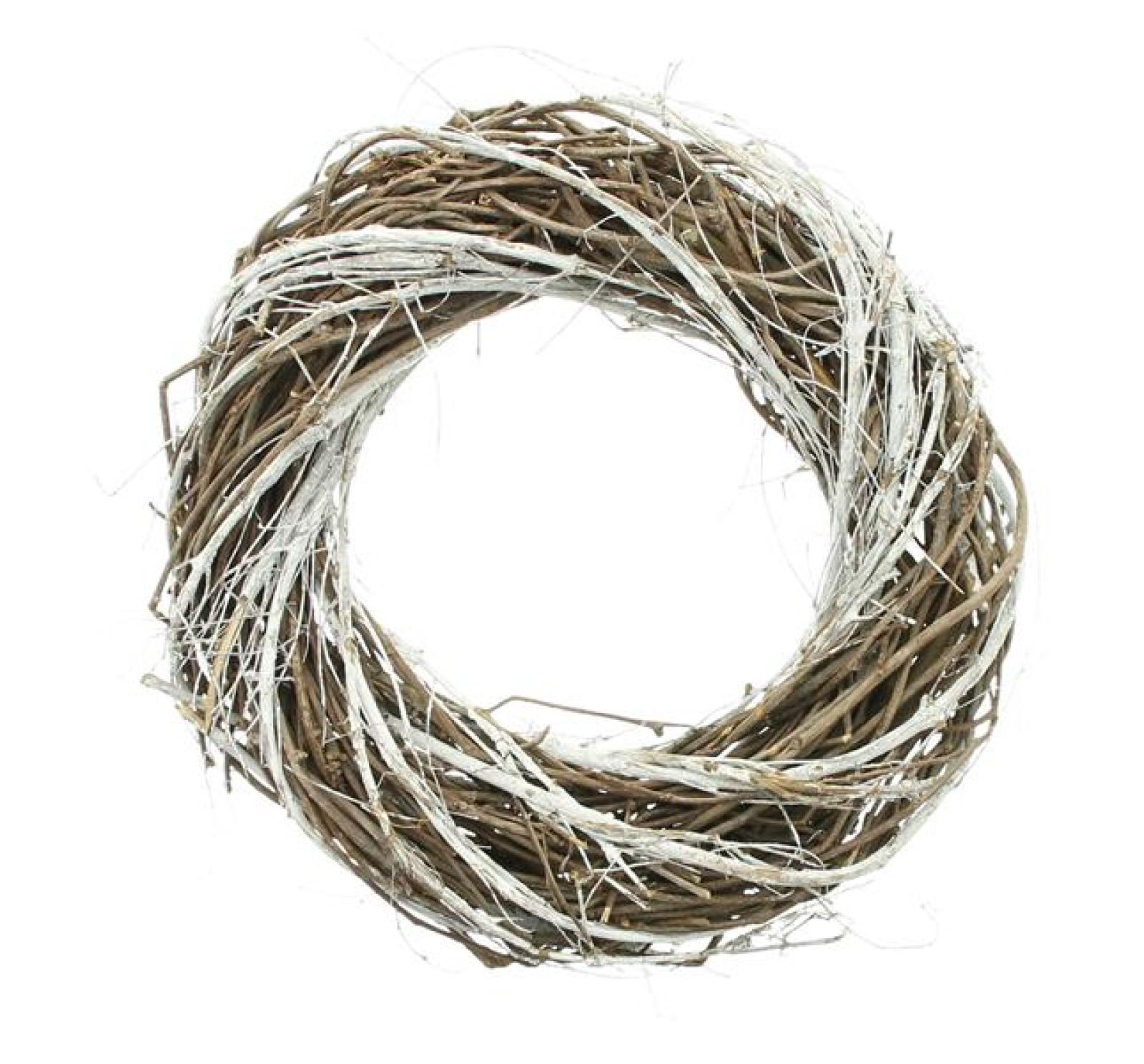 Dekokranz "Rustikal" Ø 30 cm, Magnolien & Ulmen Zweige, Wandkranz, Türkranz, Tischkranz