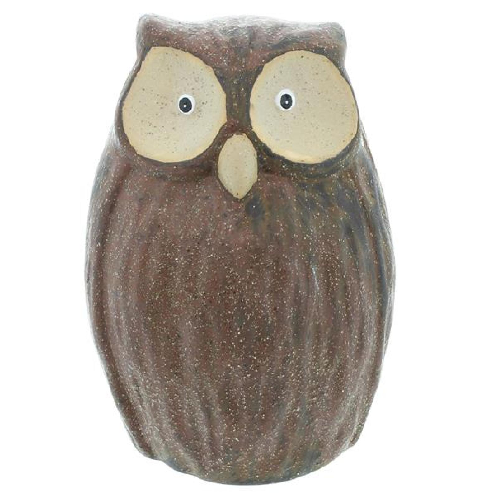 Dekofigur Eule "Mariella" aus Terracotta, 19 cm hoch, Dekoeule