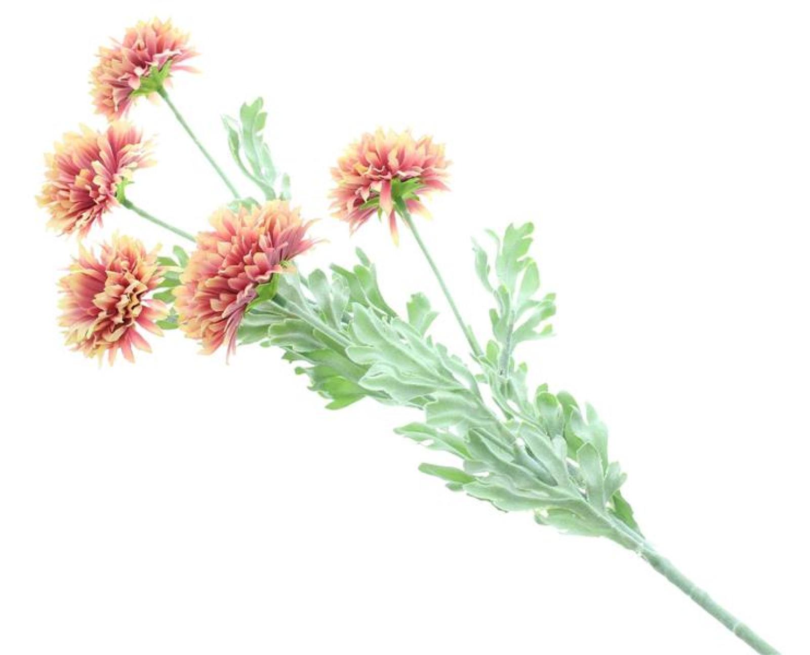 3x Kunstblume "Dahlie" 70 cm hoch, Dekozweige, Kunstpflanze, Kunstzweige