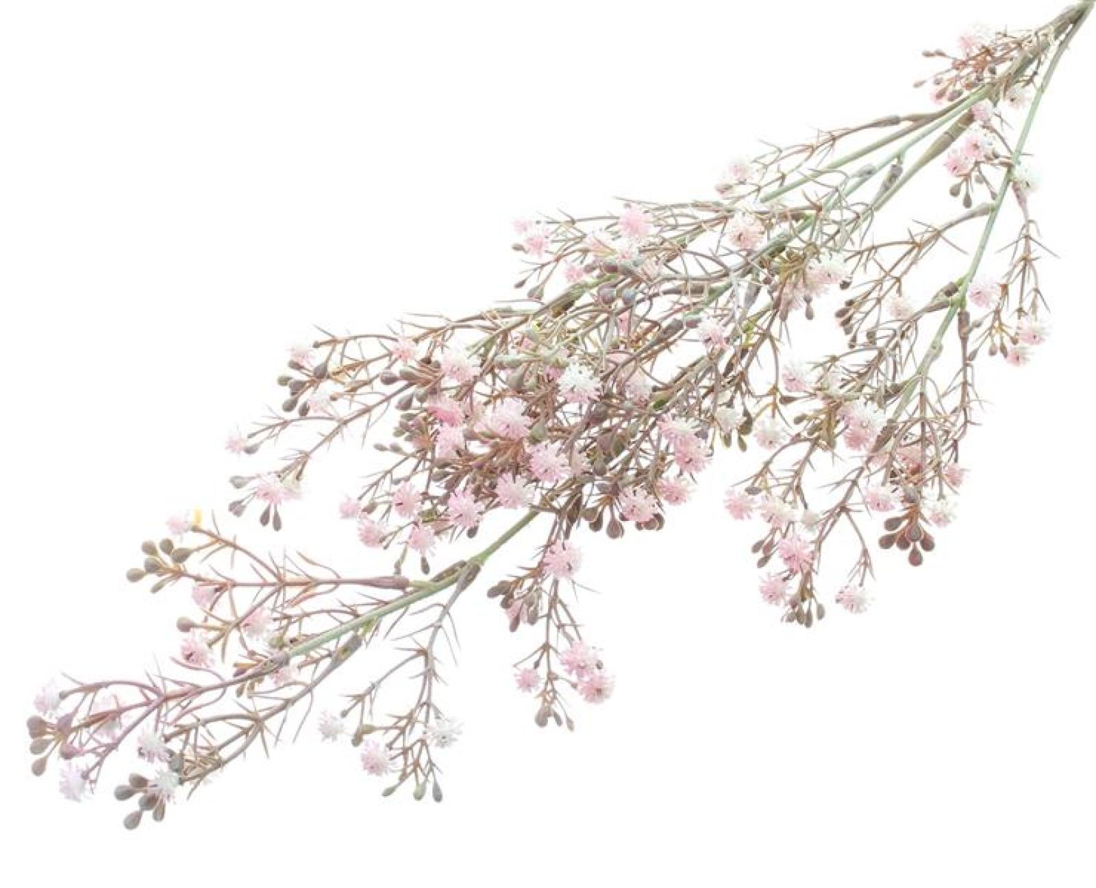 2x Kunstpflanze "Schleierkraut" mit Blüten in rosa und weiß, 83 cm, Dekozweige, Kunstblume, Dekoblume