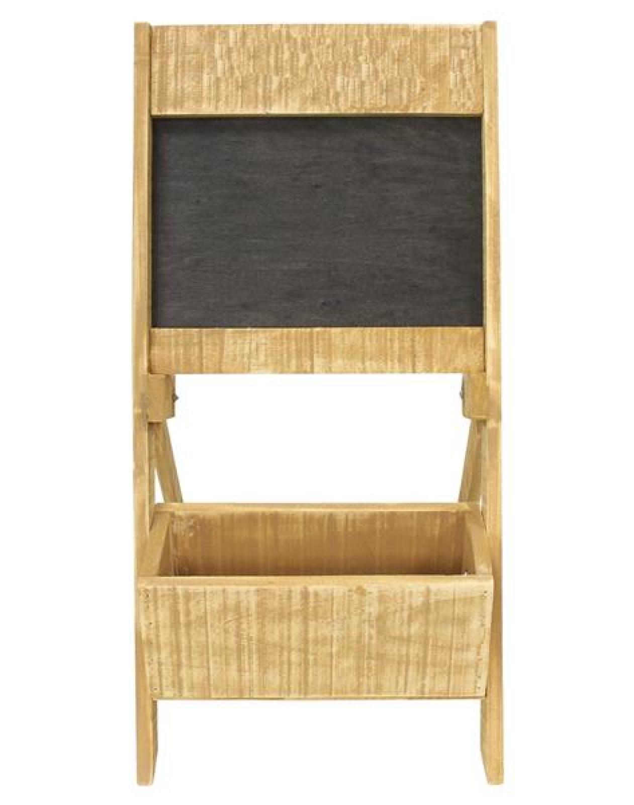 Tafel mit Pflanzkasten, klappbar, 67 cm hoch, Kreidetafel mit Blumenkasten, Kundenstopper