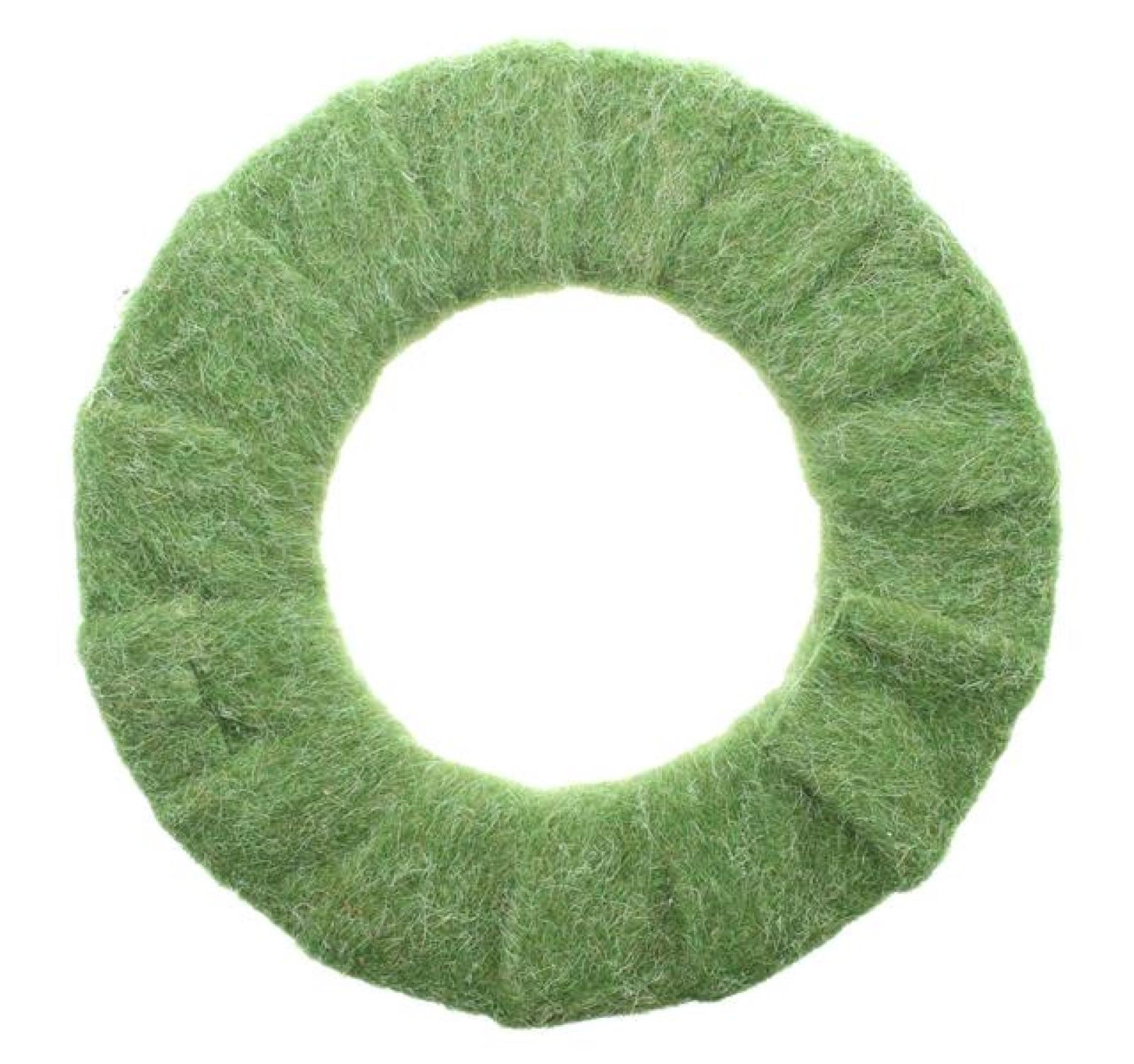 Dekokranz "Frühlingsgrün" aus Filz, grün, Ø 34 cm, Tischkranz, Filzkranz, Wandkranz, Türkranz