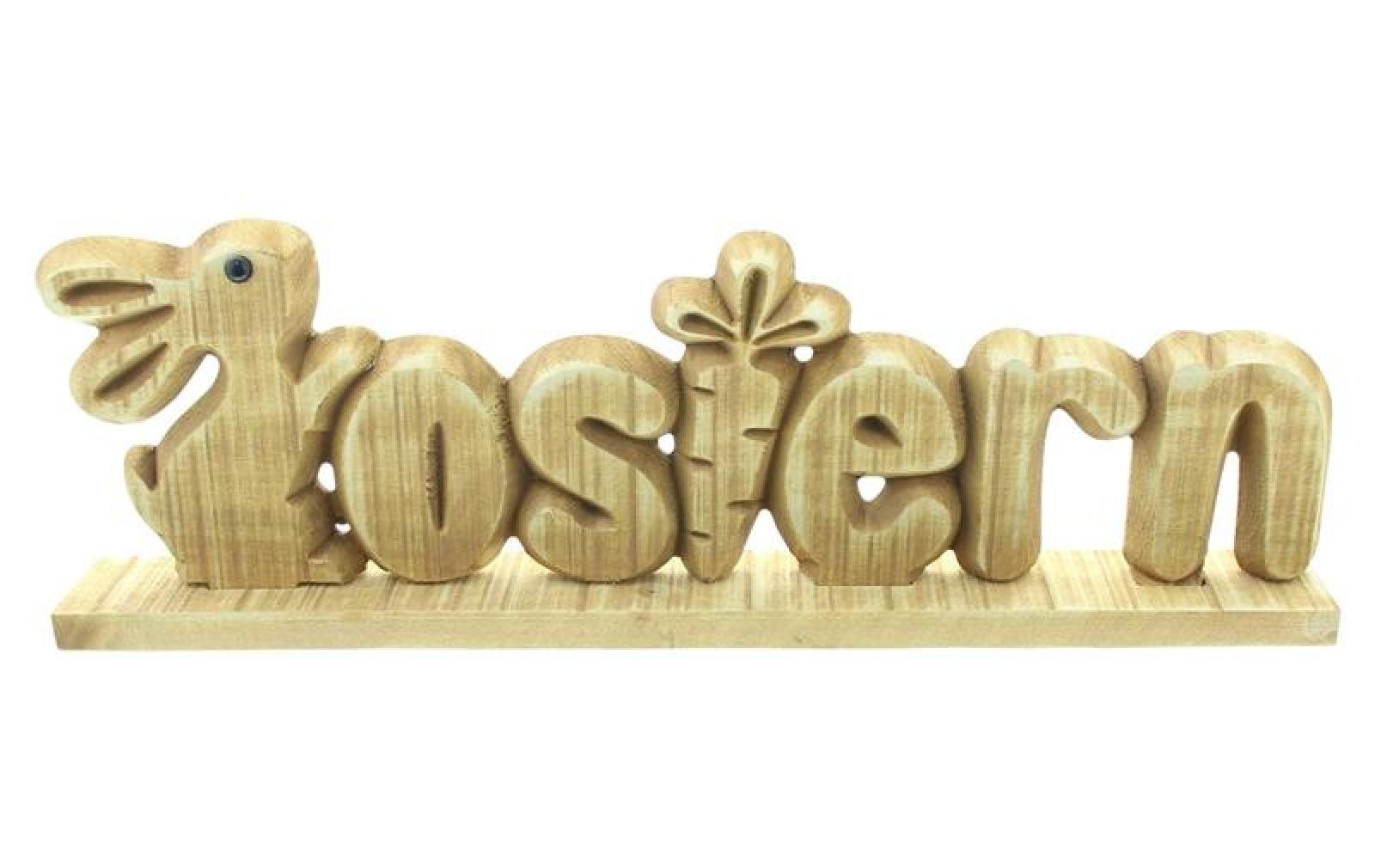 Schriftzug "Ostern" aus Holz, 40 cm breit, rustikal, Osterdeko, Deko Aufsteller, Holzbuchstaben