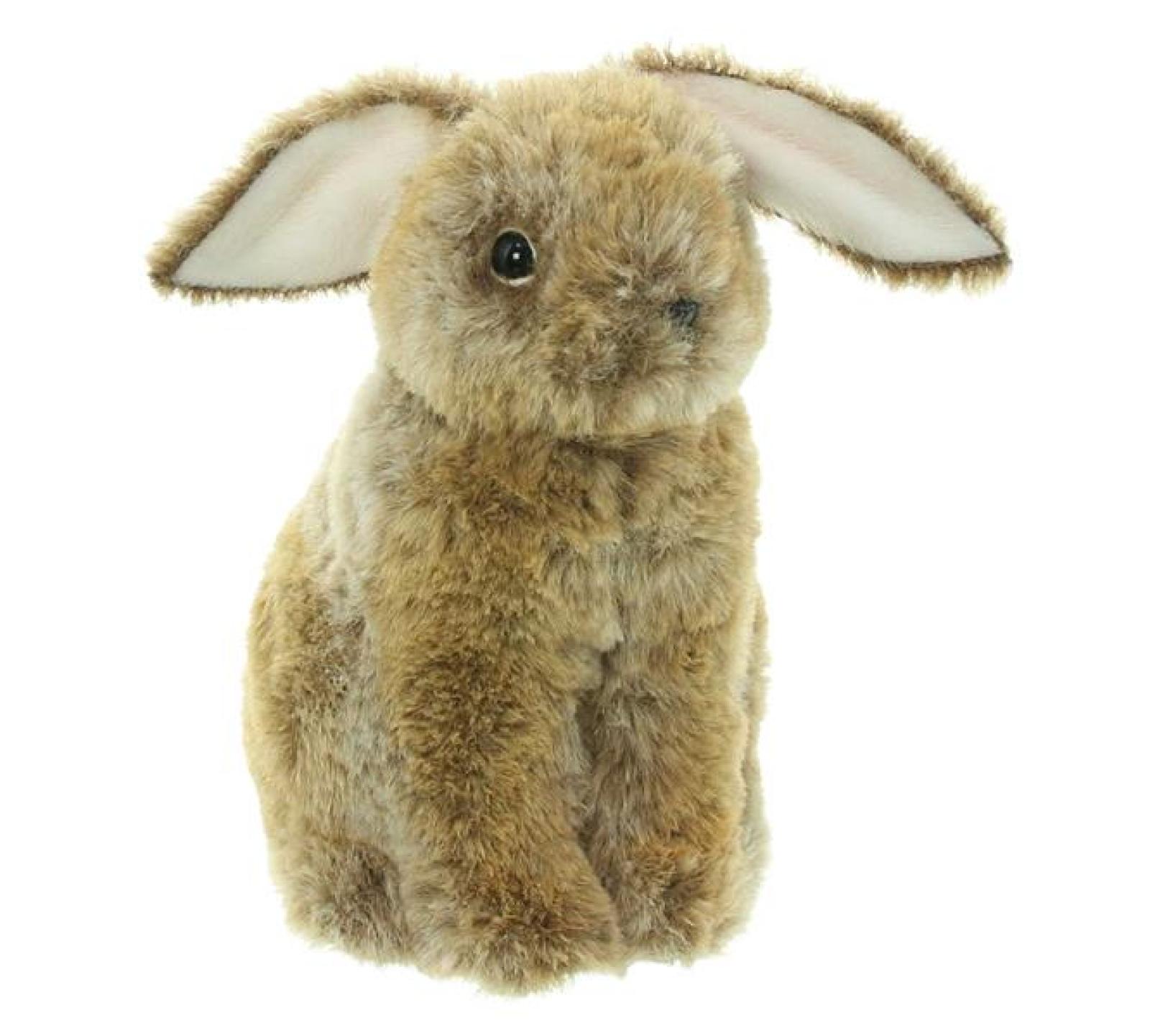 Dekofigur Hase "Purzel" flauschiger Osterhase aus Kunstfell, 22 cm hoch, Osterdeko, Osterfigur