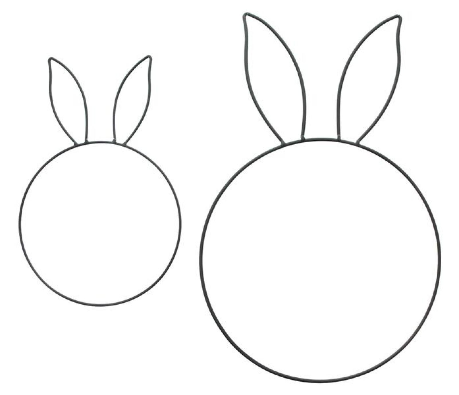 2x Dekohänger "Hase" Dekoring aus Metall, schwarz, 30 + 46 cm hoch, Hängedeko, Fensterdeko zum Aufhängen, Frühlingsdeko hängend