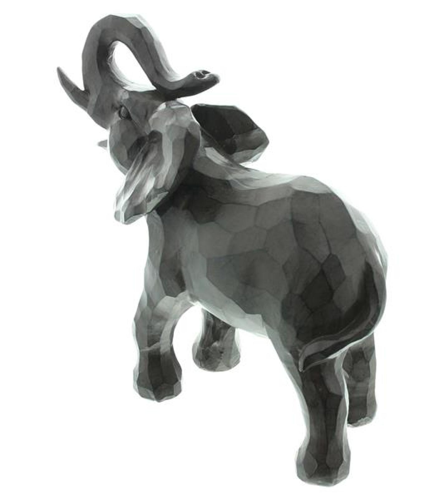 Dekofigur "Elefant" aus Polyresin, braun, 24 cm hoch, Tierfigur, Skulptur, Afrika Deko