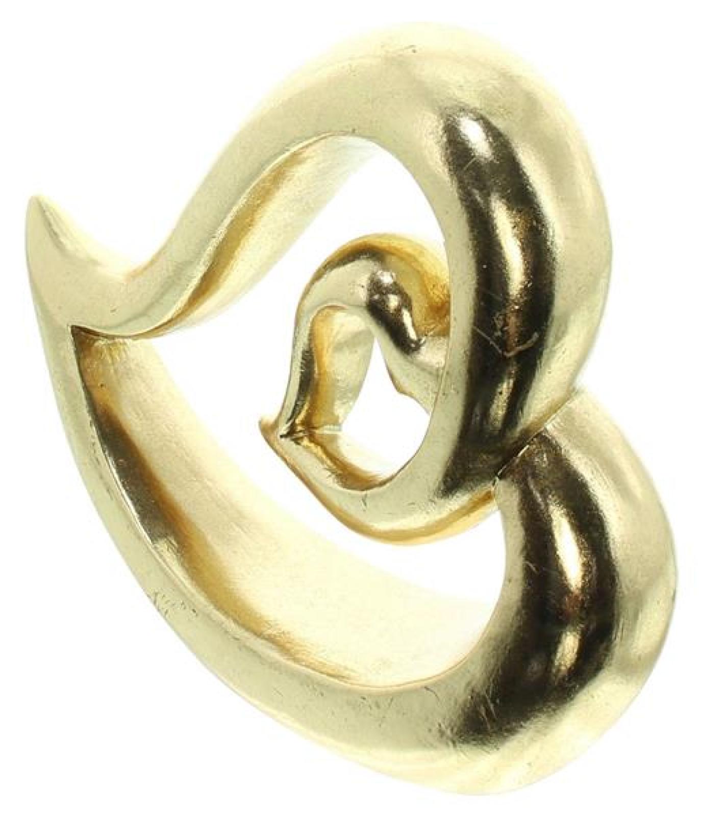 Dekofigur "Herz" aus Polyresin in Gold, 17 cm hoch, Tischdeko, Dekoherz, Hochzeitsdeko