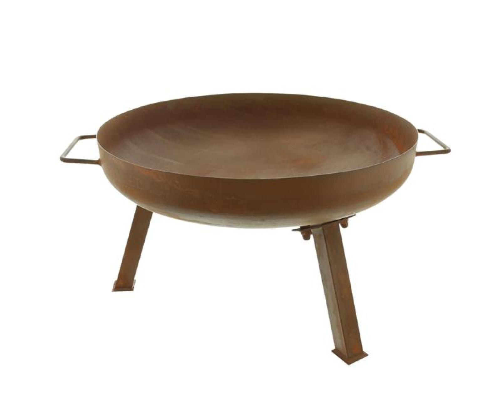 Feuerschale aus Cortenstahl, Ø 50 cm, Metall mit Rost Finish, Garten Feuerstelle, Lagerfeuer