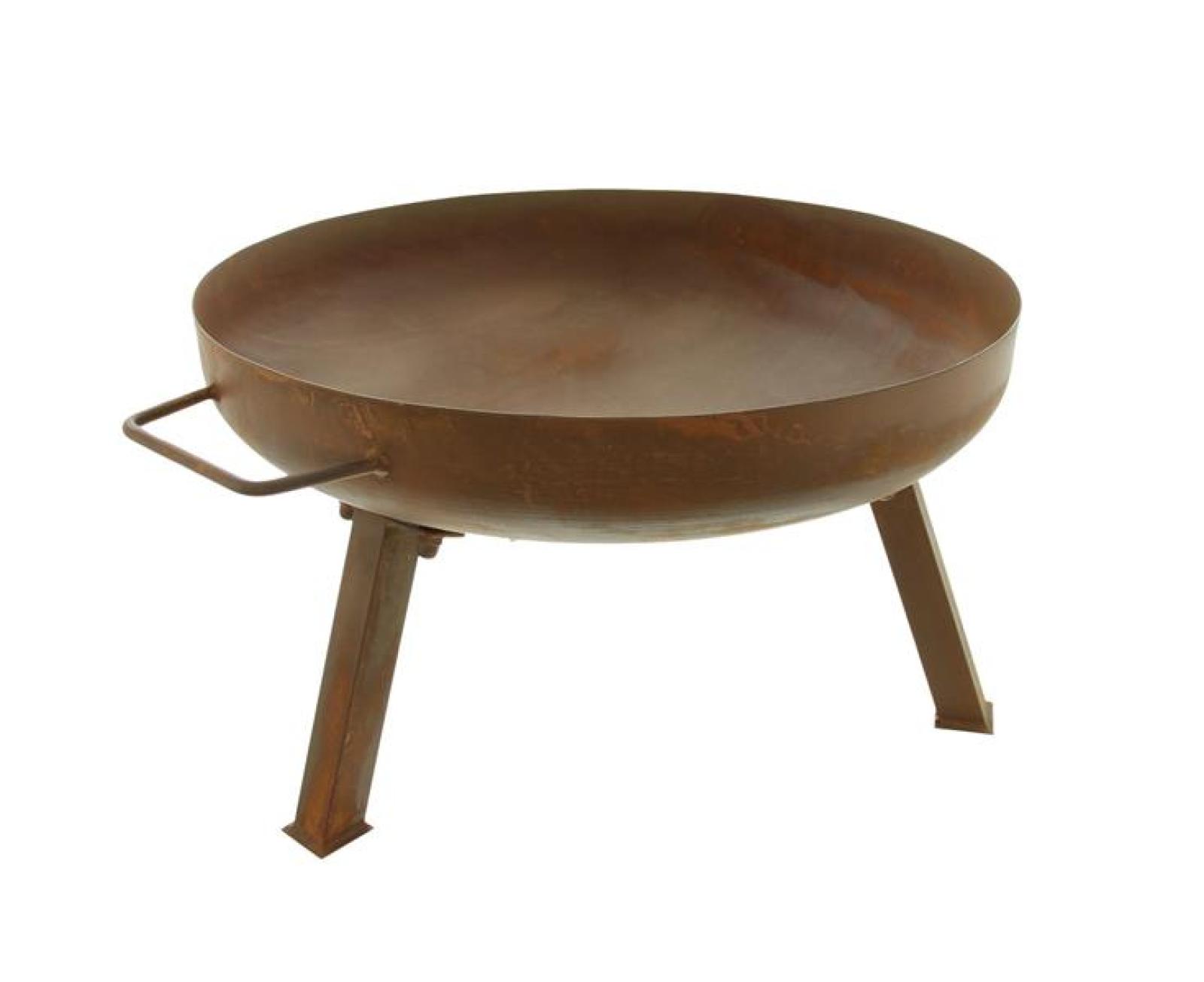 Feuerschale aus Cortenstahl, Ø 50 cm, Metall mit Rost Finish, Garten Feuerstelle, Lagerfeuer