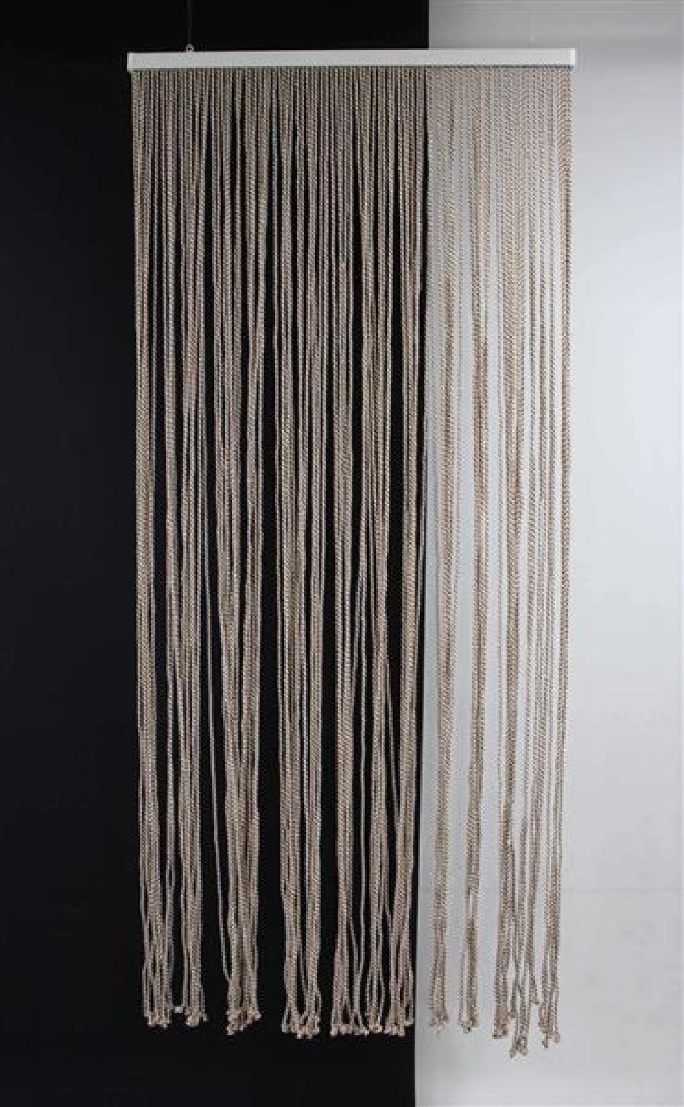 Türvorhang "Rope" aus Poly-Baumwolle, 90x200 cm, Balkontür Insektenschutz Vorhang, Fliegenvorhang, Fadenvorhang