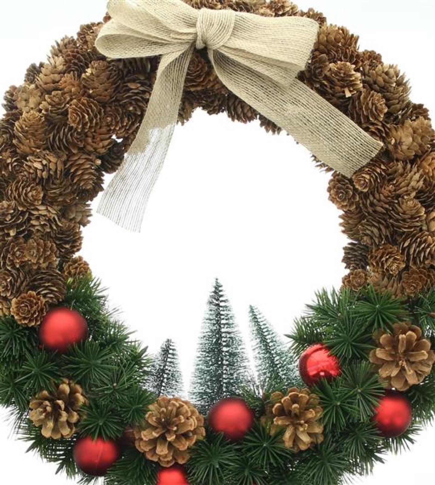 Dekokranz "Weihnachtszeit" Türkranz Ø 43 cm groß, Wandkranz, Weihnachtskranz, Weihnachtsdeko