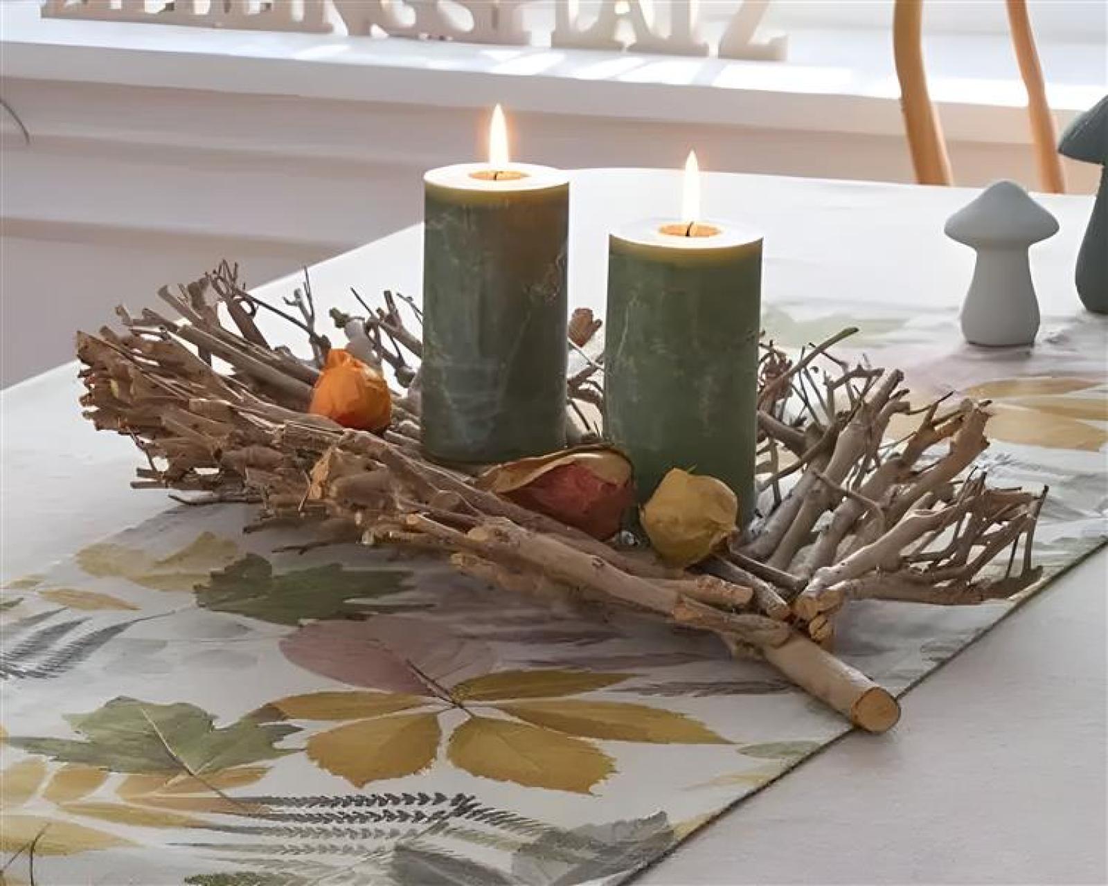 Dekoschale "Verzweigt" 60 cm lang, Teebaum Zweige, Tischdeko aus Holz, Obstschale, Holzschale für Tisch, Flur, Eingangsbereich, DIY Deko