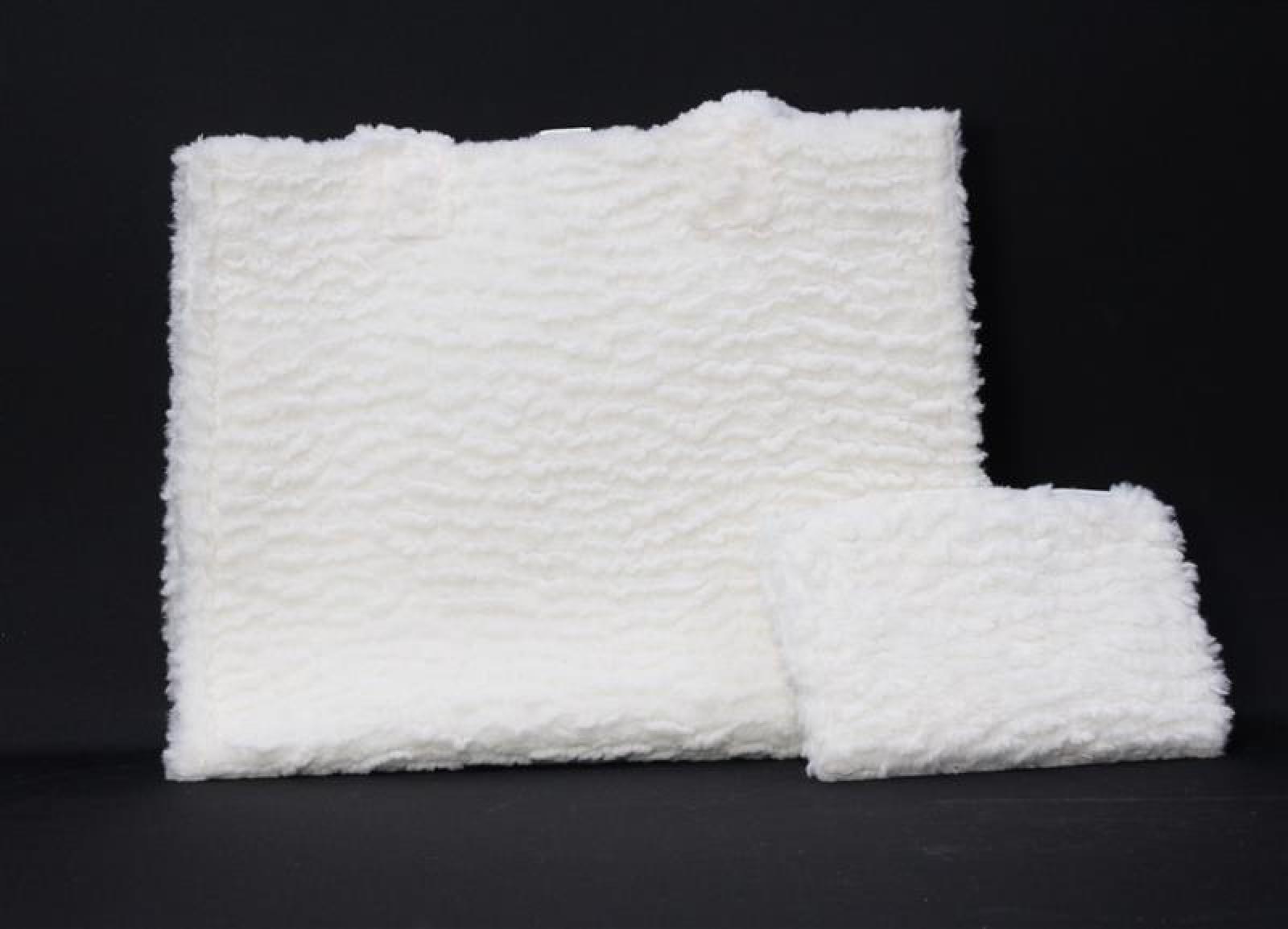 Tasche + Kosmetiktasche "Kuschelweich" in offwhite, Damen Handtasche mittelgroß, weiß, Henkeltasche, Schultertasche, Taschenset