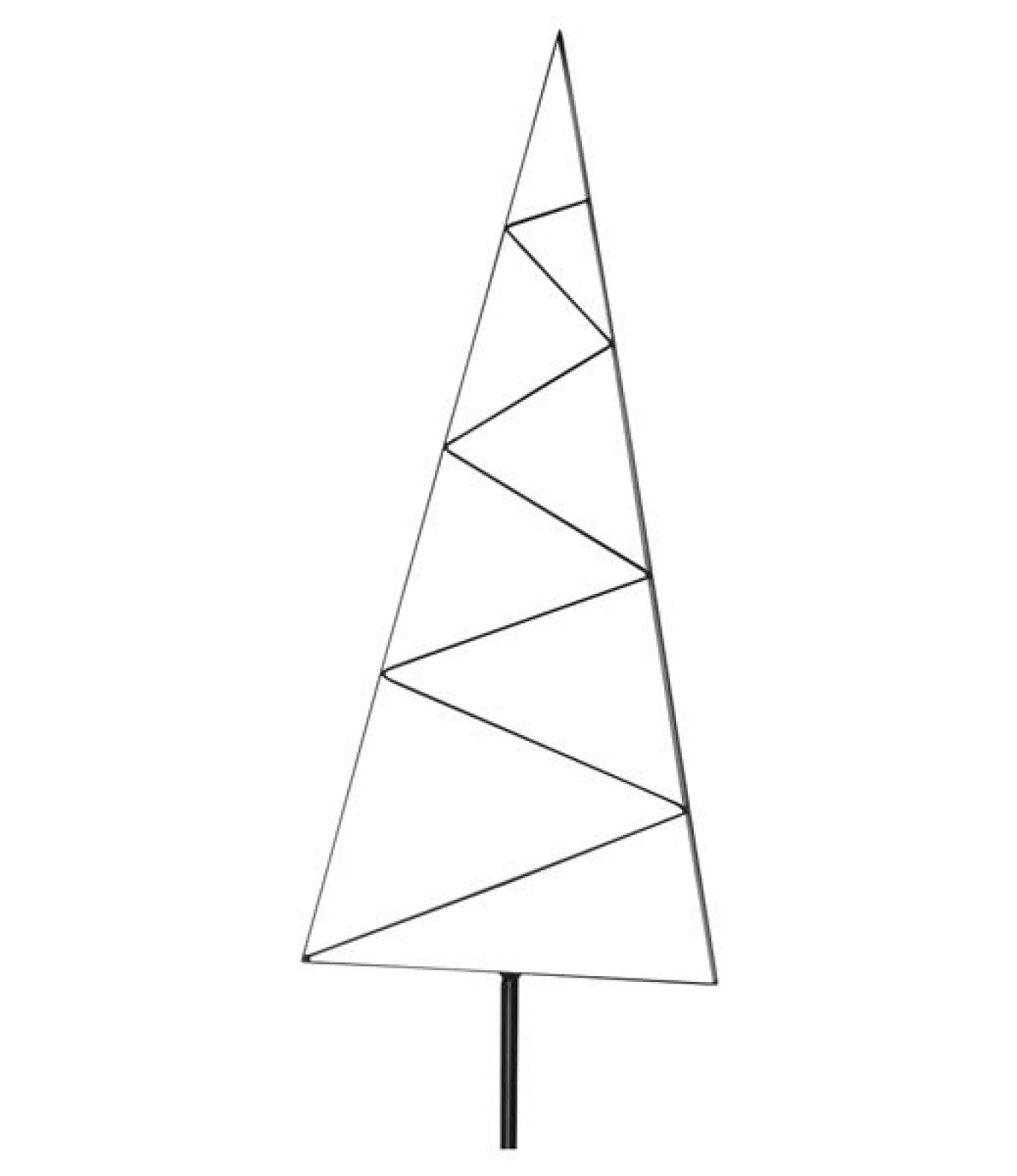 großer Gartenstecker "Tanne" aus Metall, schwarz, 180 cm hoch, Outdoor Weihnachtsbaum Alternative, Dekostecker, Gartendeko für Weihnachten