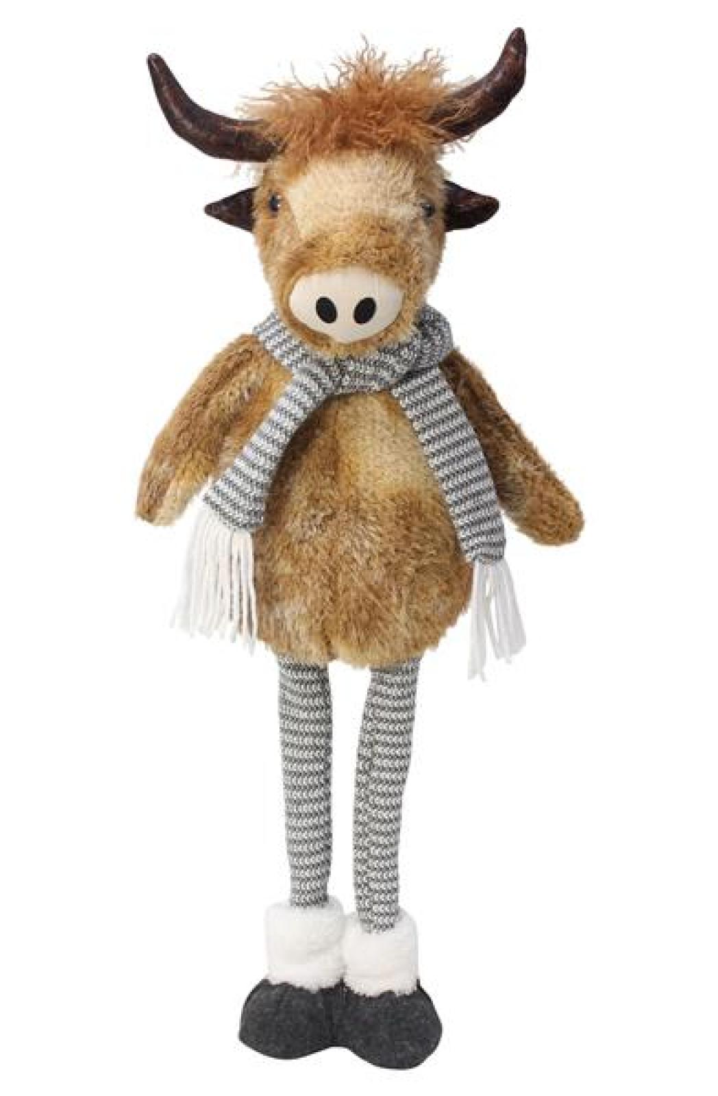 Figur "Cattle" mit Teleskop Beinen, max. 68 cm hoch, Weihnachtsfigur, Dekofigur Kuh, Weihnachtsdeko