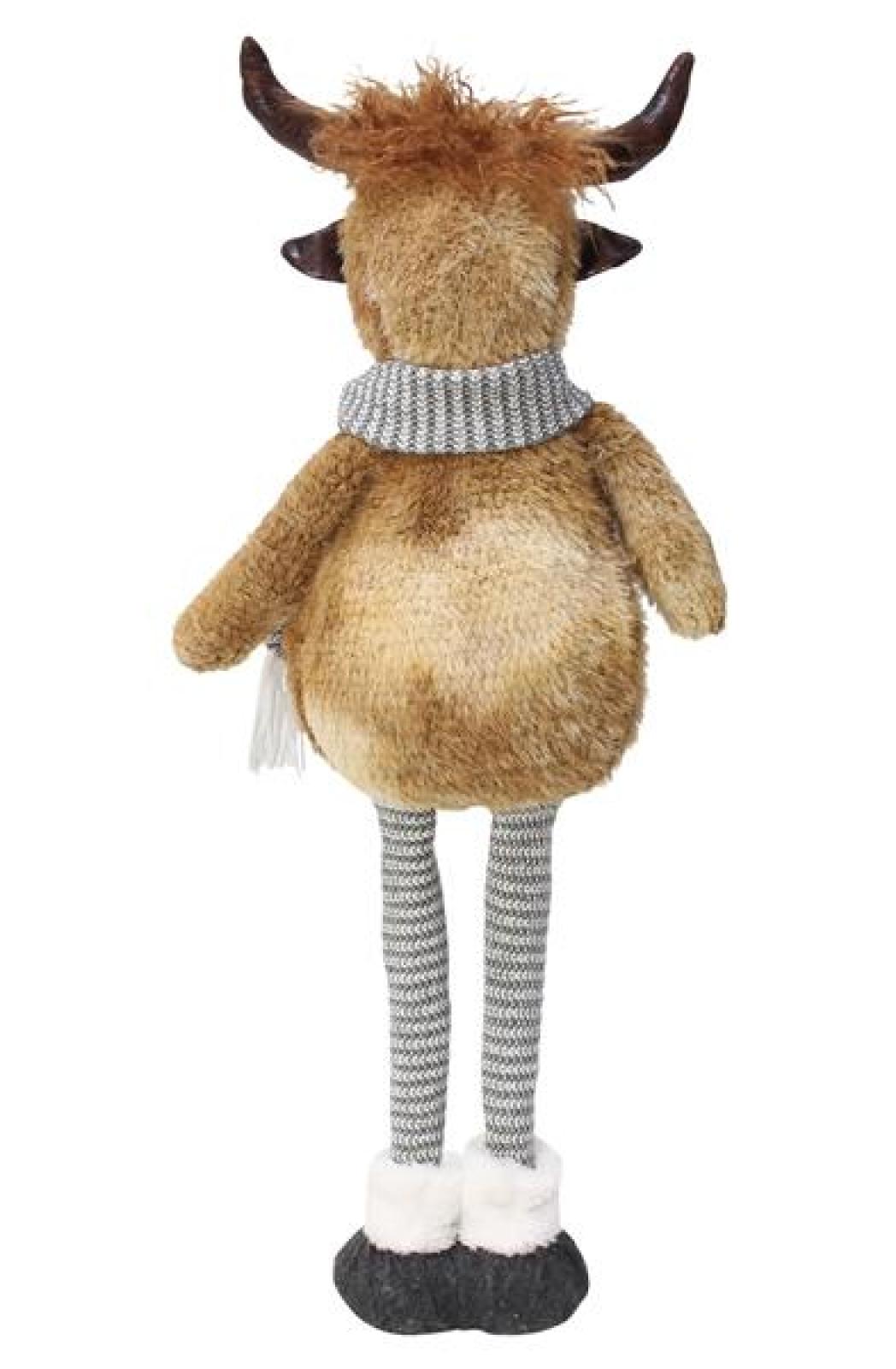 Figur "Cattle" mit Teleskop Beinen, max. 68 cm hoch, Weihnachtsfigur, Dekofigur Kuh, Weihnachtsdeko