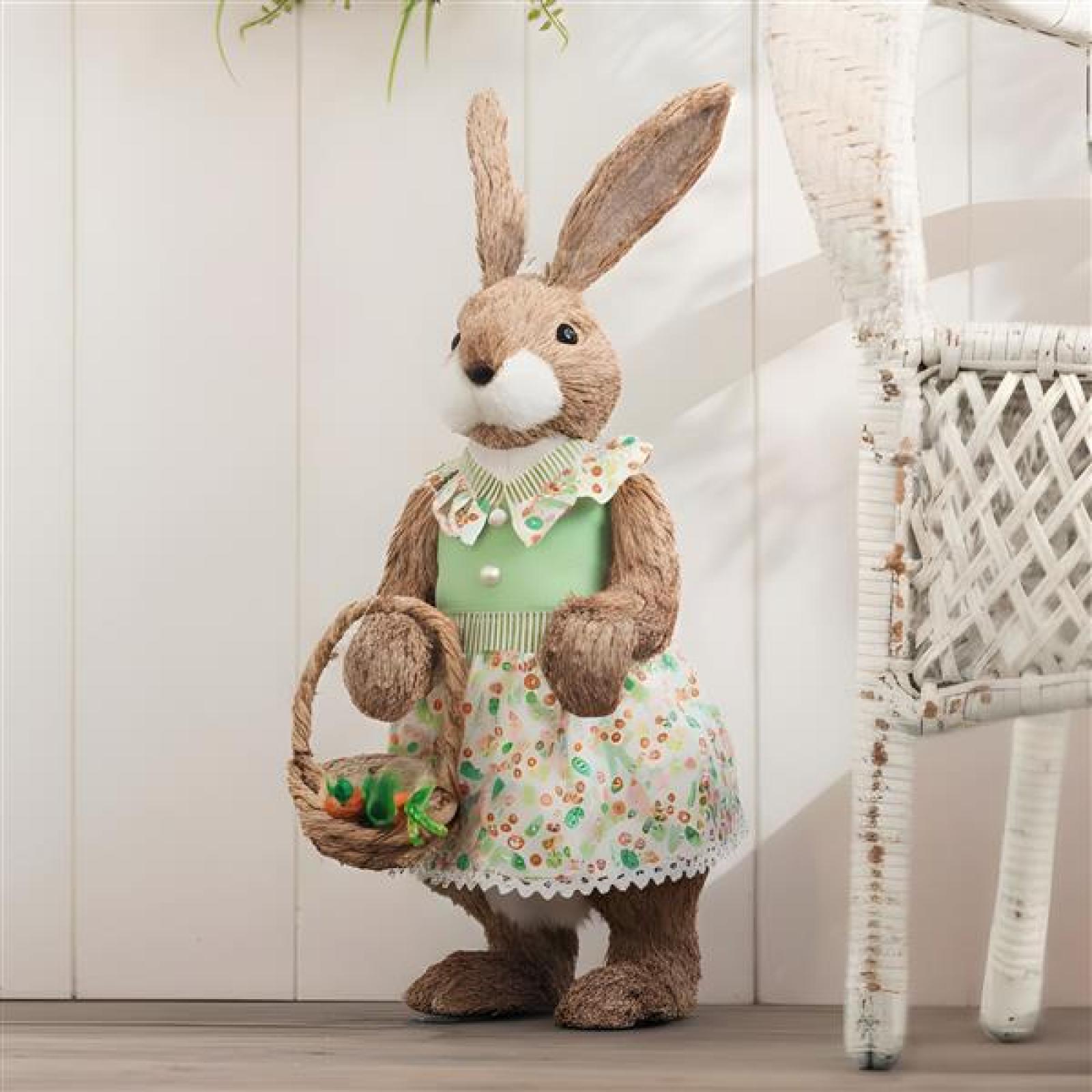 große Dekofigur "Frau Hase" 60 cm hoch, Osterhase, Osterdeko, Hasendeko