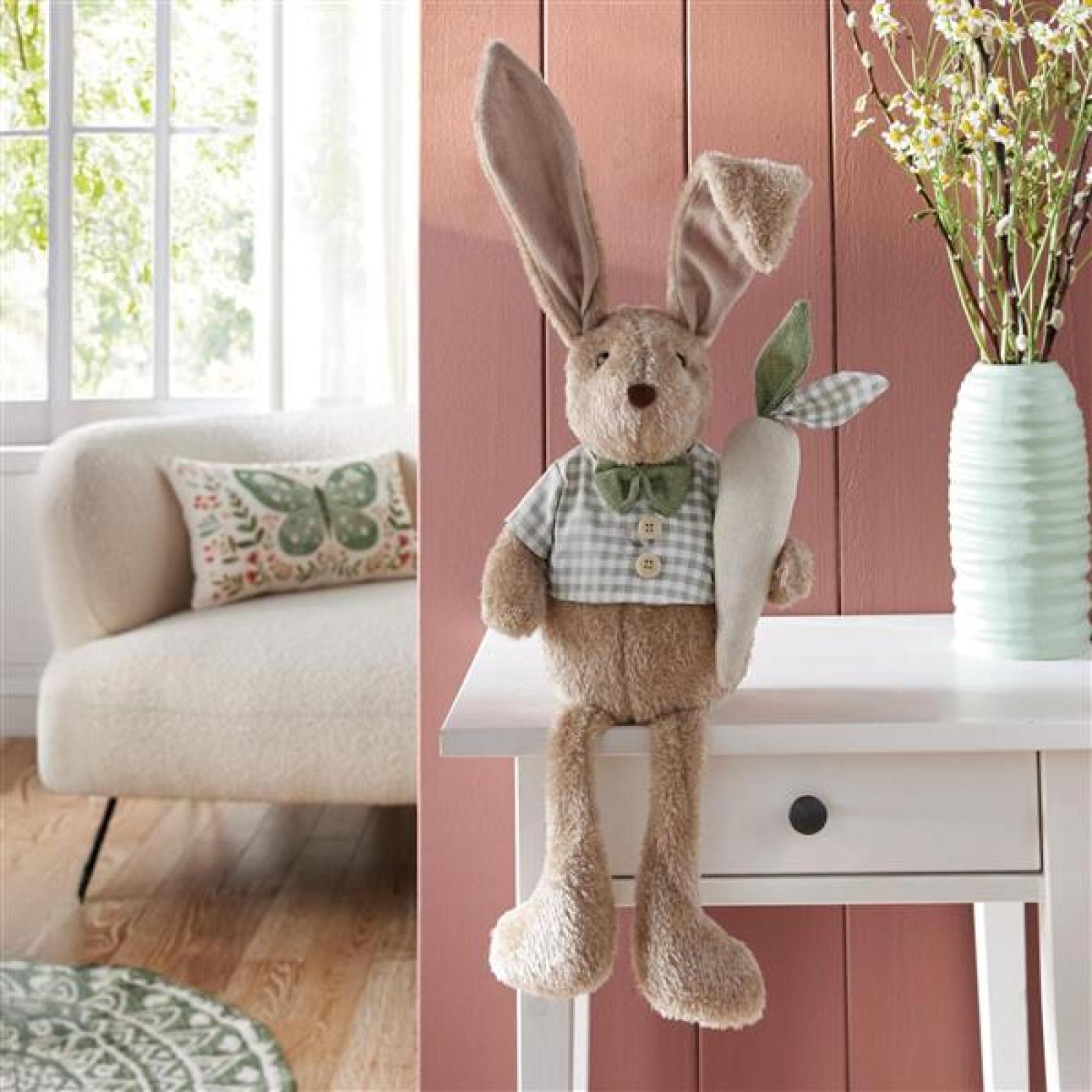 Kantenhocker Hase "Henry" Kantensitzer in beige, Hasenfigur 60 cm hoch, Osterdeko, Osterhase, Deko Figur, Osterfigur